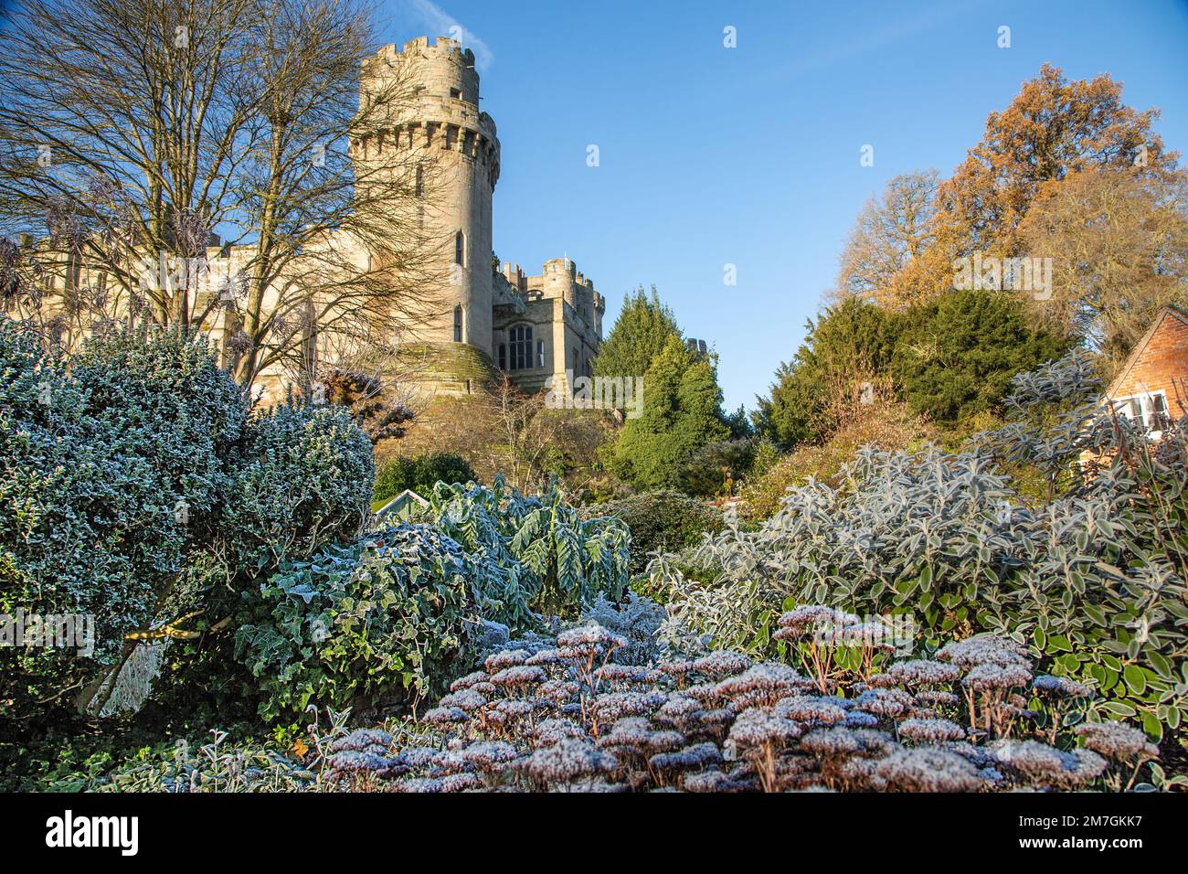 Warwick Castle From The Mill Gardens A Privately Owned Garden Open To warwick-castle-from-the-mill-gardens-a-privately-owned-garden-open-to