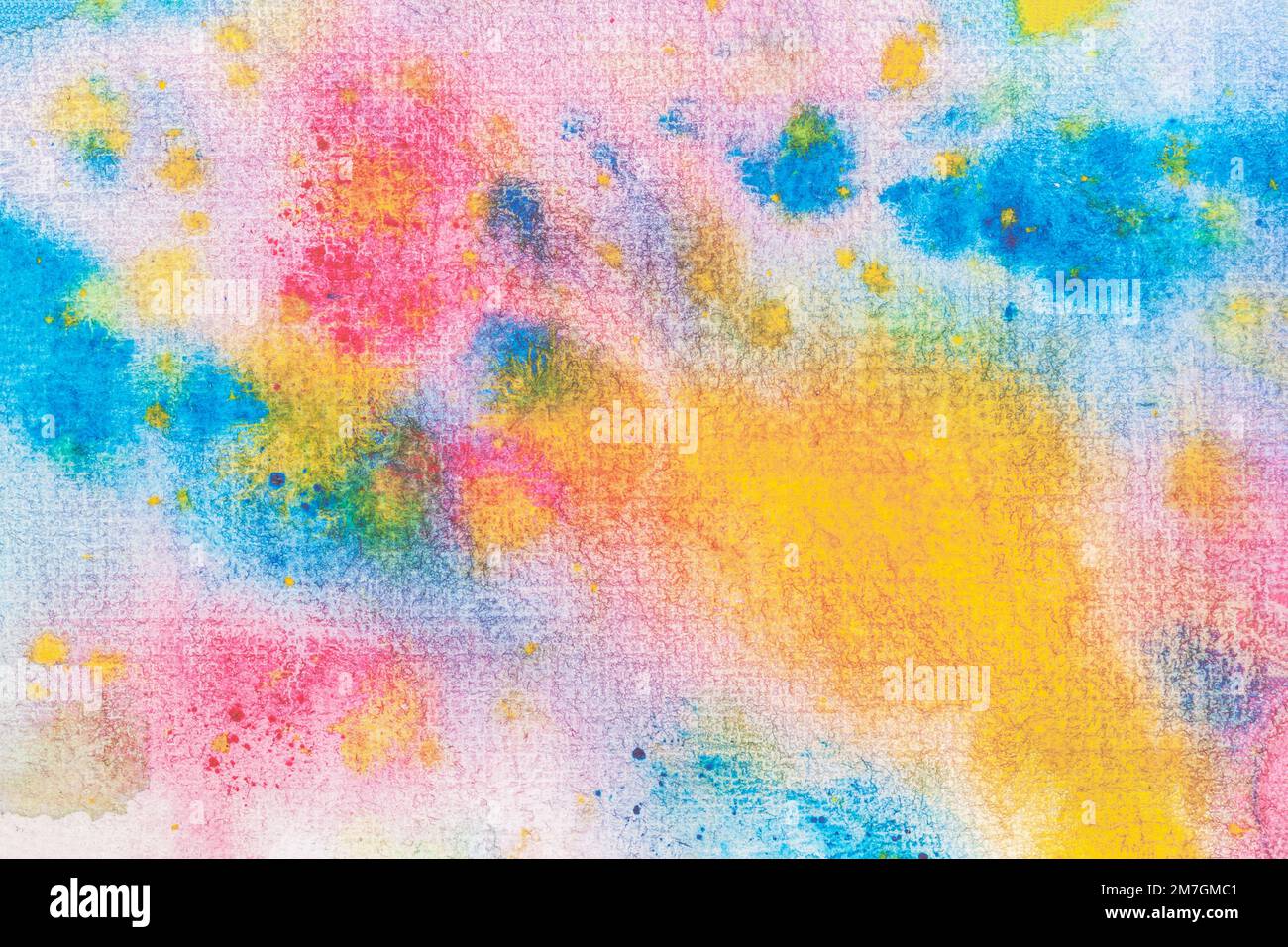 Watercolor abstract background painting with spray, spots, splashes