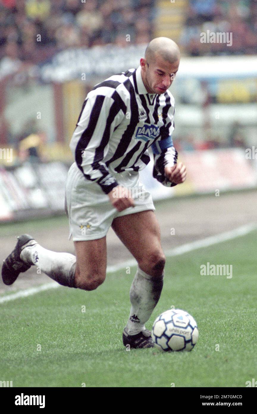 1995 Gianluca Vialli foto originale d'agenzia 25x20cm Juventus-Napoli