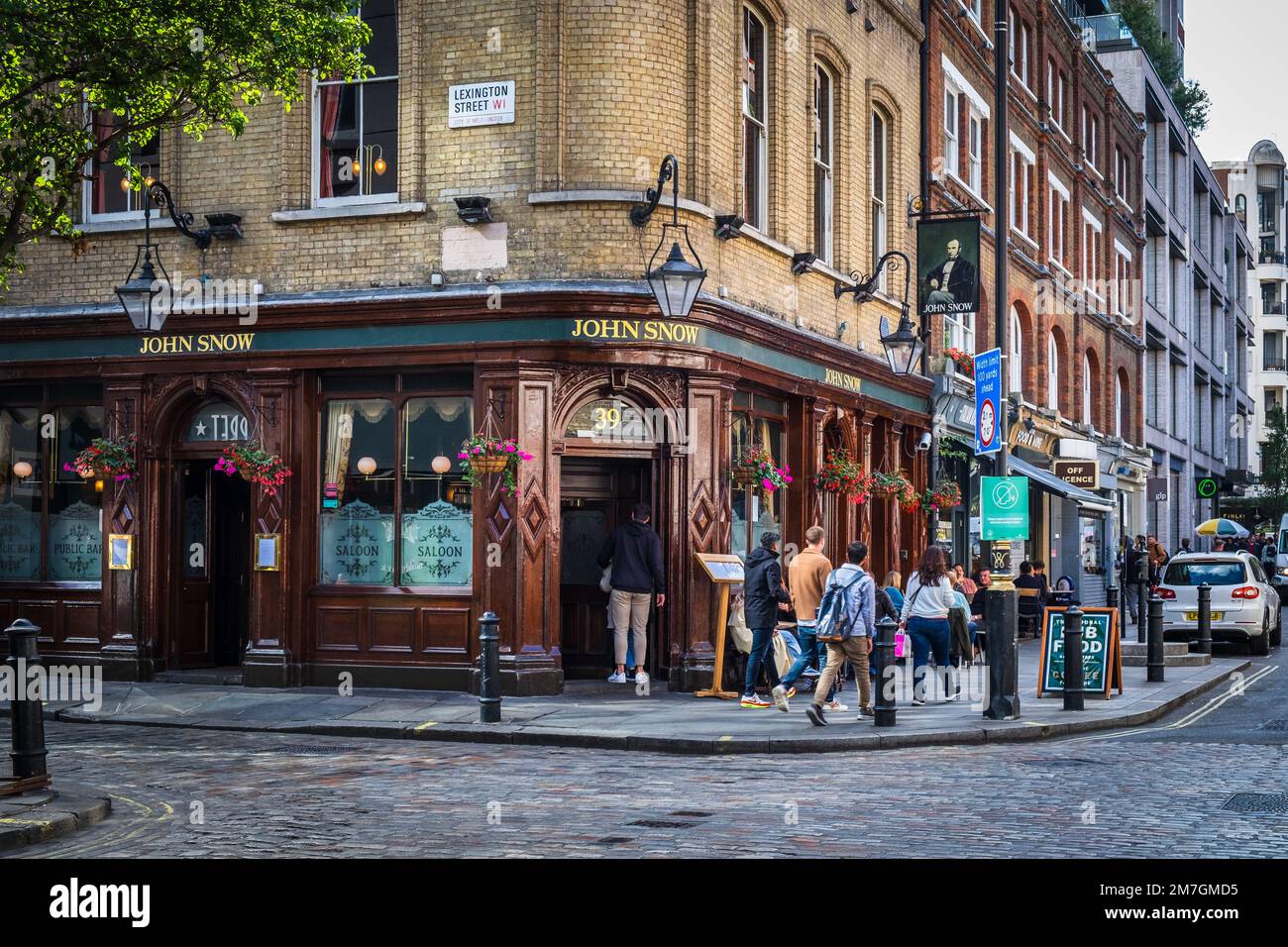 London, UK, Sept 2022, view of John Snow facade, a pub in Soho Stock Photo