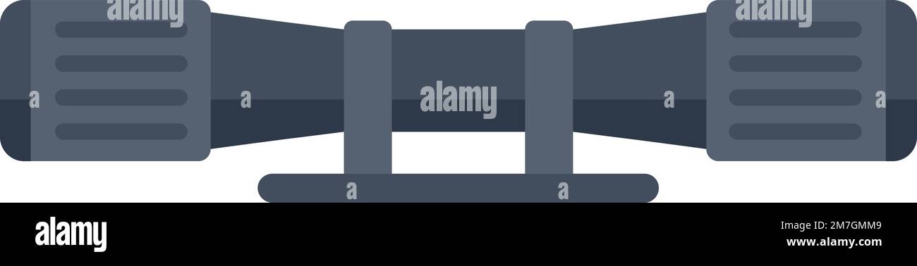 Cross telescopic icon flat vector. Circle sight. Sniper rifle isolated ...