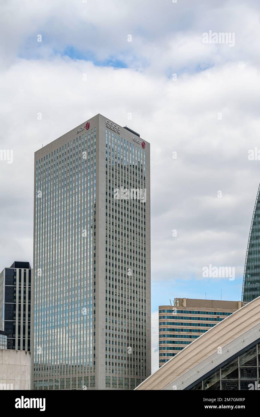 The Egee Tower (Tour Égée) in La Defense, head office of Elior, Paris ...