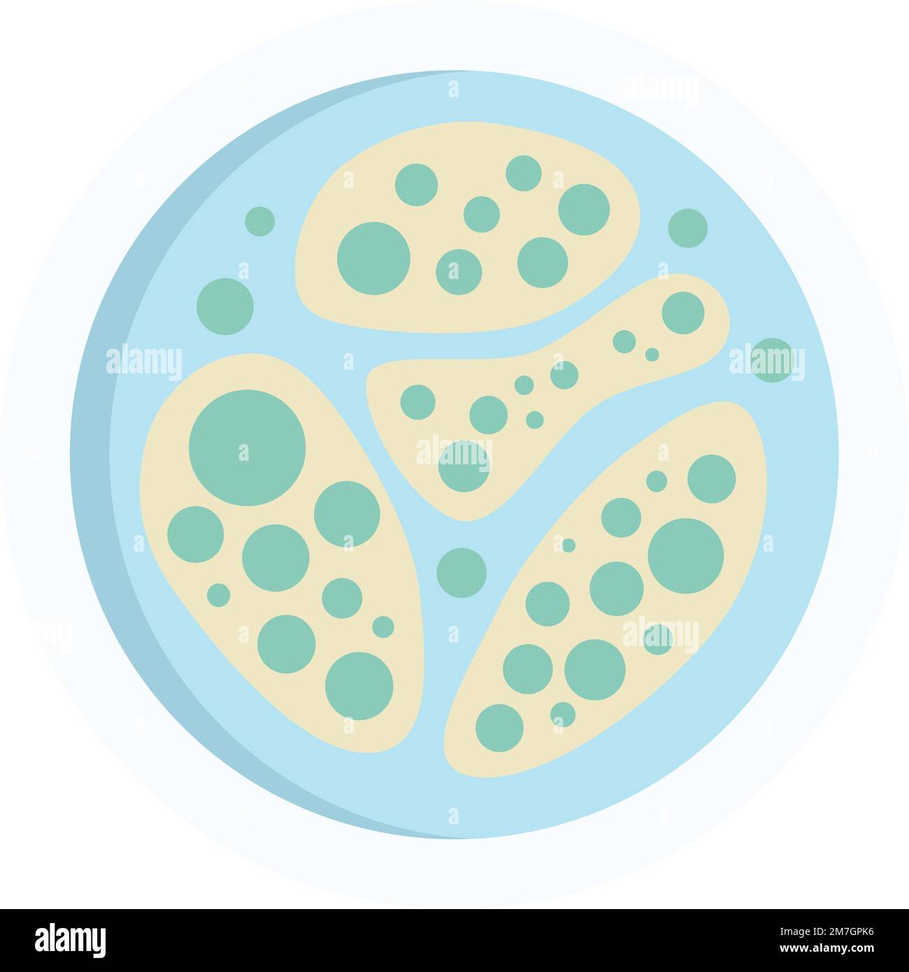 Medical petri dish icon flat vector. Health cell. Micro experiment
