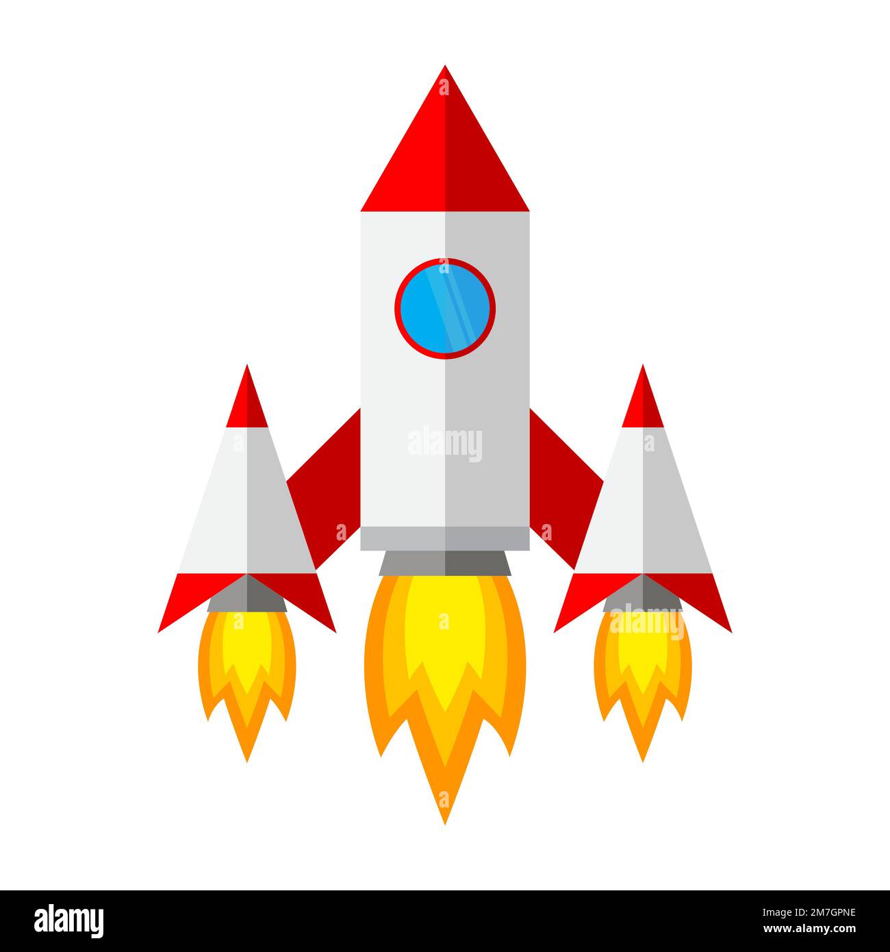 Red spaceship illustration vector Cut Out Stock Images & Pictures - Alamy