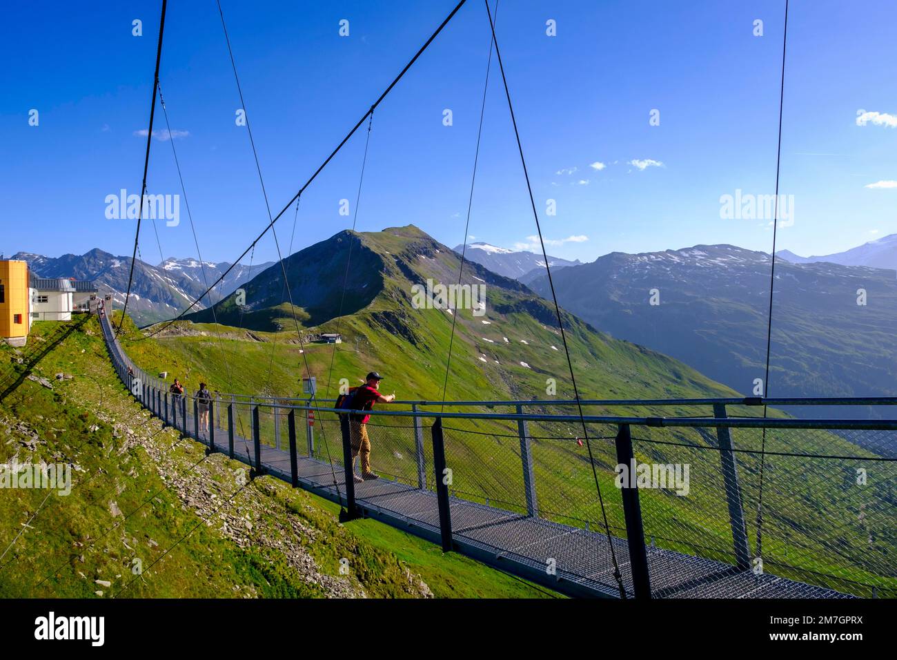 Suspension bridge, on the Stubner Kogel, Bad Gastein, Gastein Valley