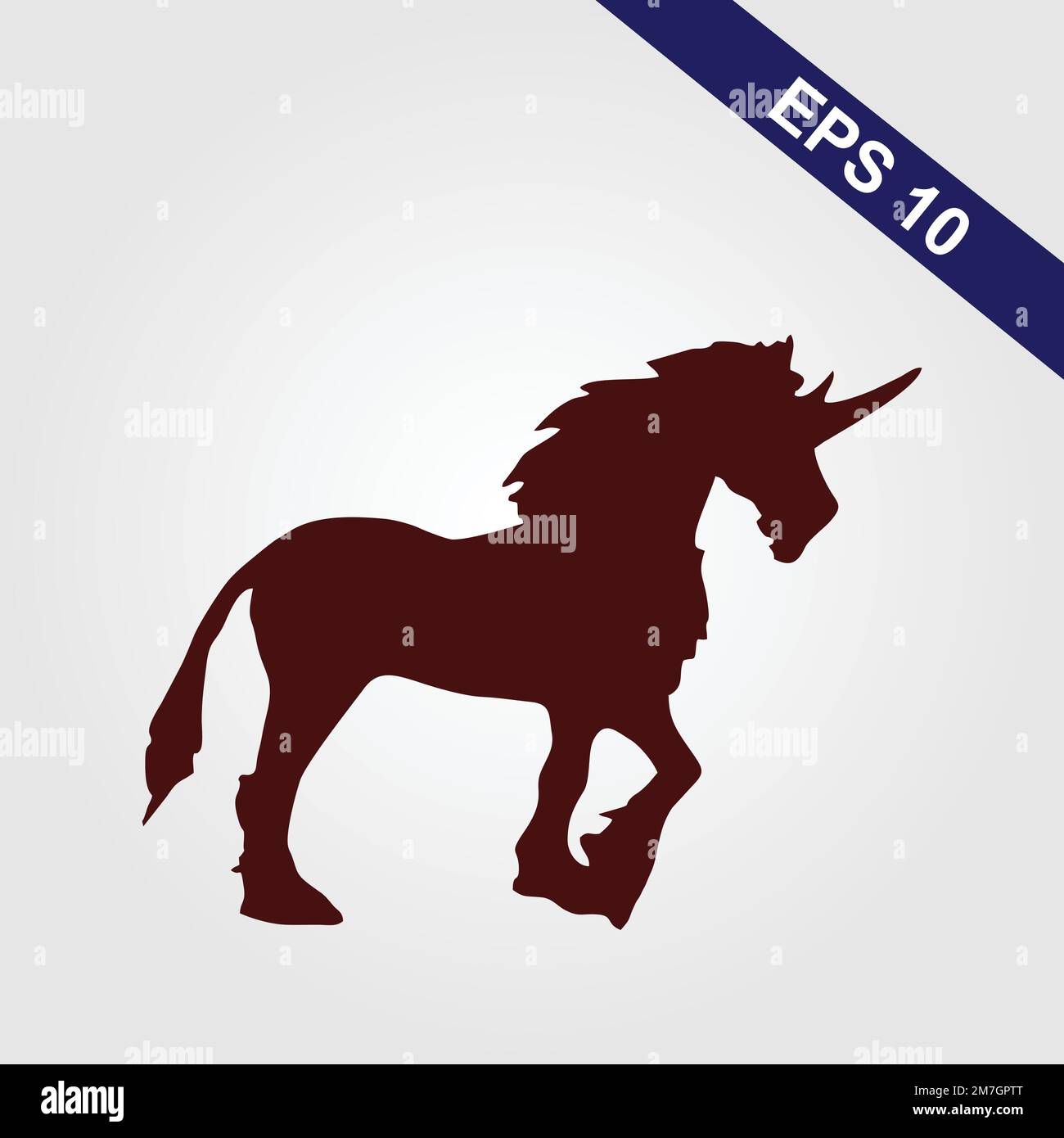 White horse running silhouette on Stock Vector Images - Alamy