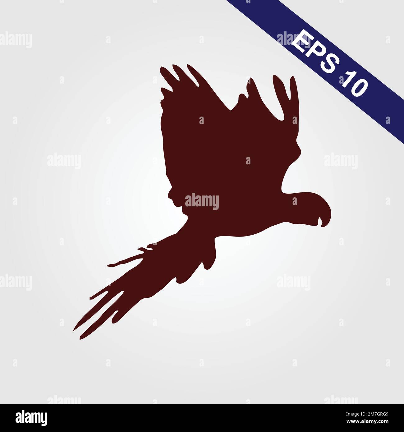 Parrot icon isolated on grey background. Stock Vector
