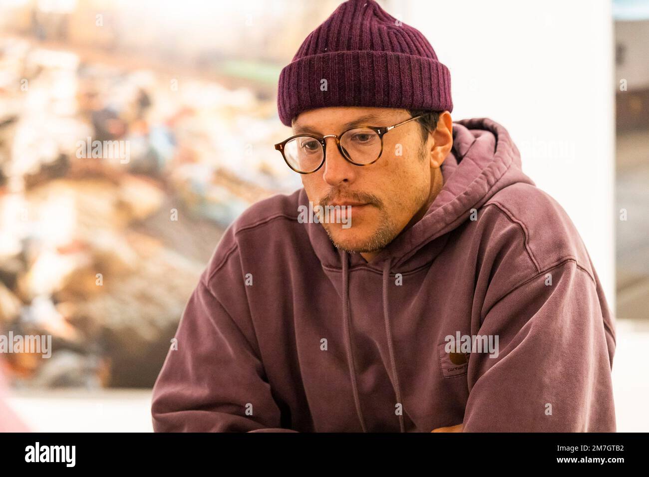 Cary Fukunaga, American director, screenwriter and cinematographer,  presents his exhibition of photographs from Ukraine whose sales benefit  World Central Kitchen.. January 9, 2023. (Photo by Ruben  Ariza/ALTERPHOTOS/Sipa USA Stock Photo - Alamy
