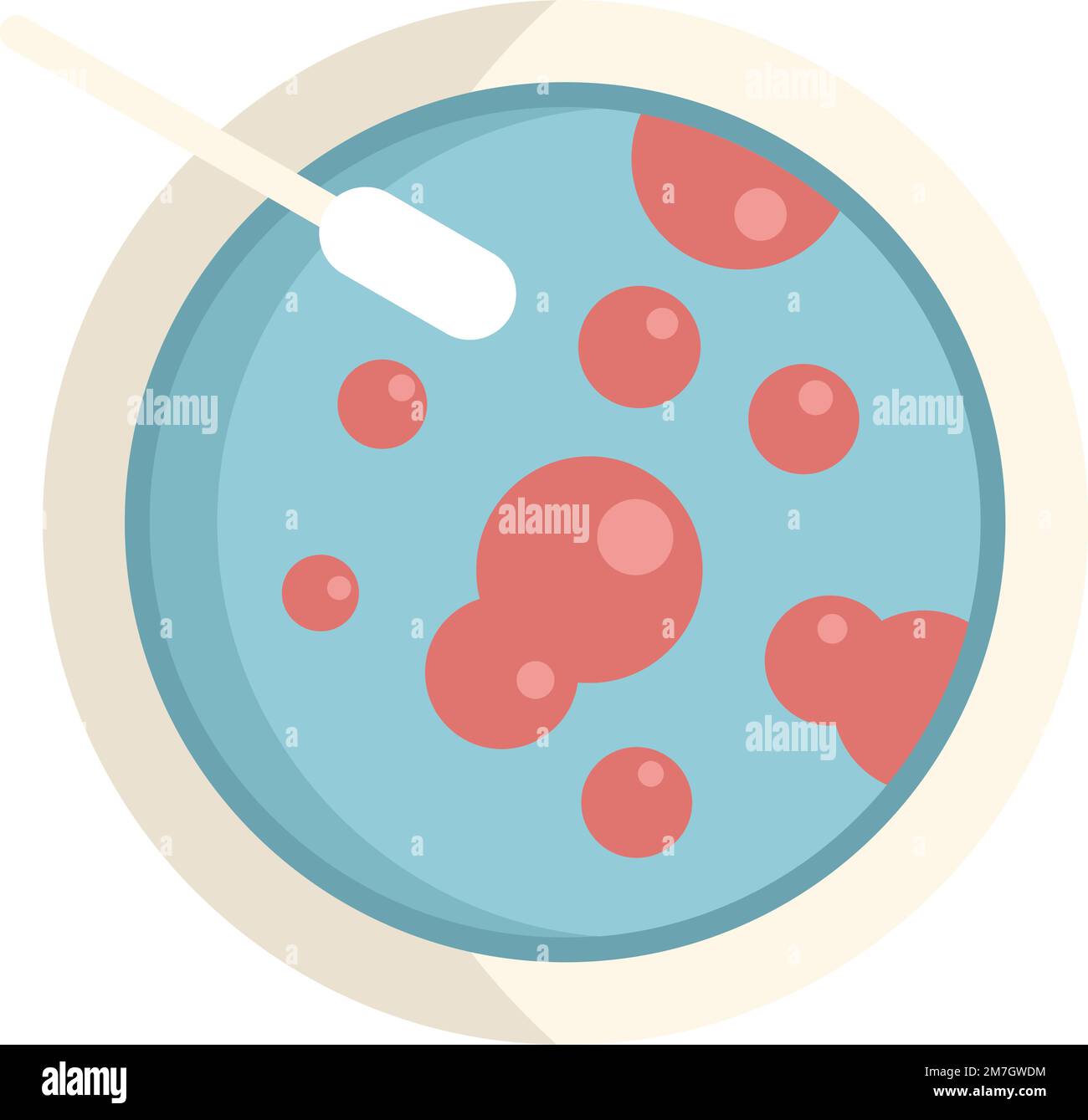 Micro petri dish icon flat vector. Health cell. Medical science