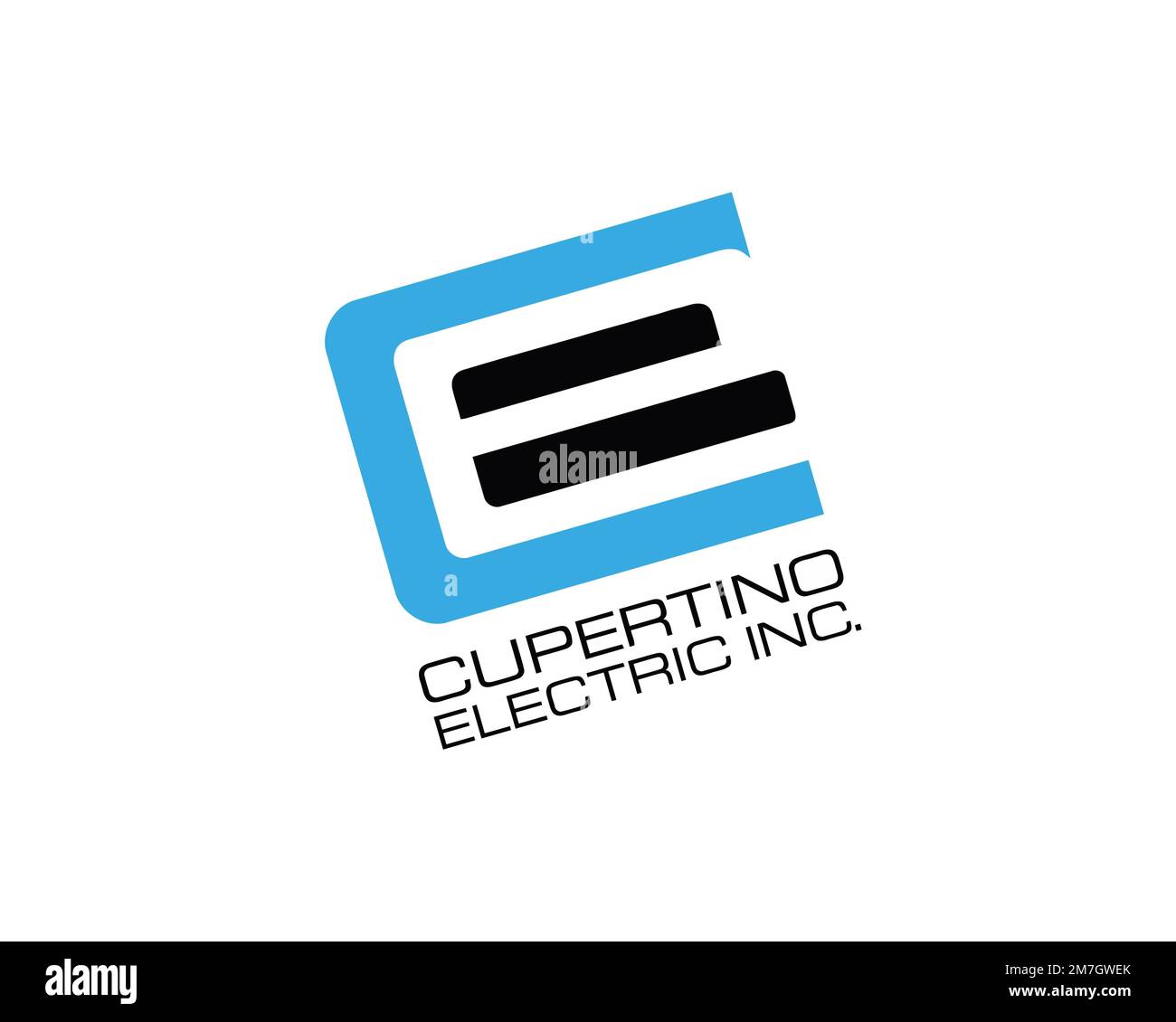 Cupertino Electric, Rotated Logo, White Background Stock Photo Alamy