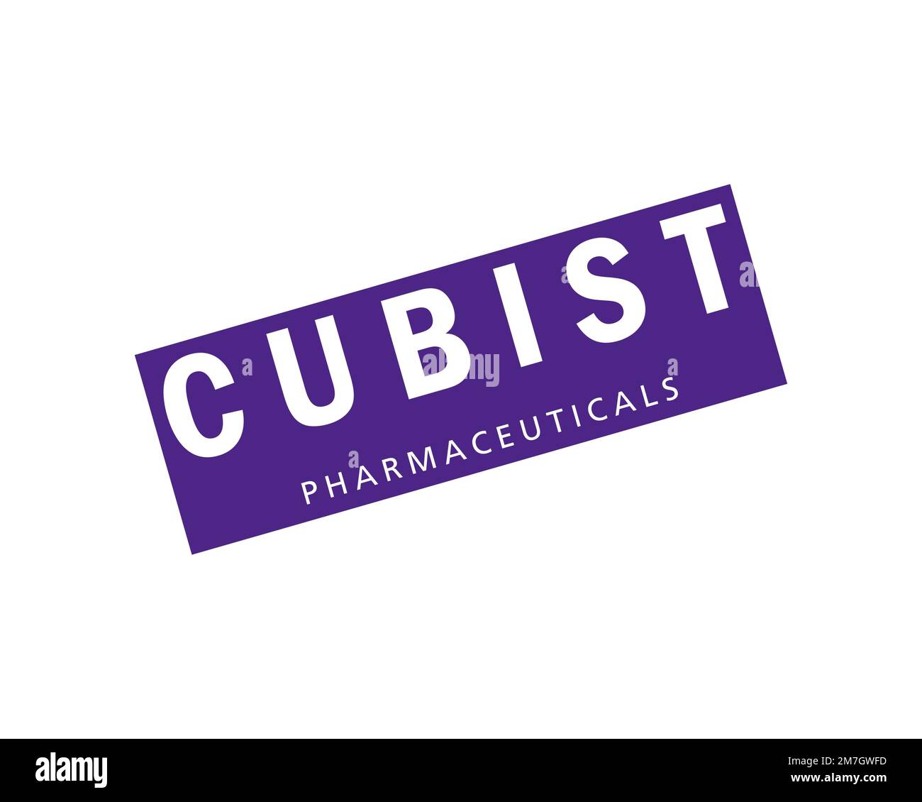 Cubist Pharmaceuticals, rotated logo, white background Stock Photo Alamy