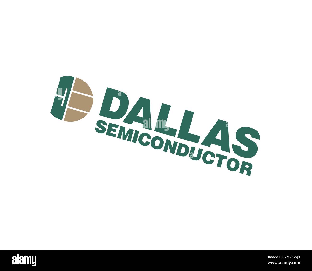Dallas Semiconductor, rotated logo, white background B Stock Photo Alamy