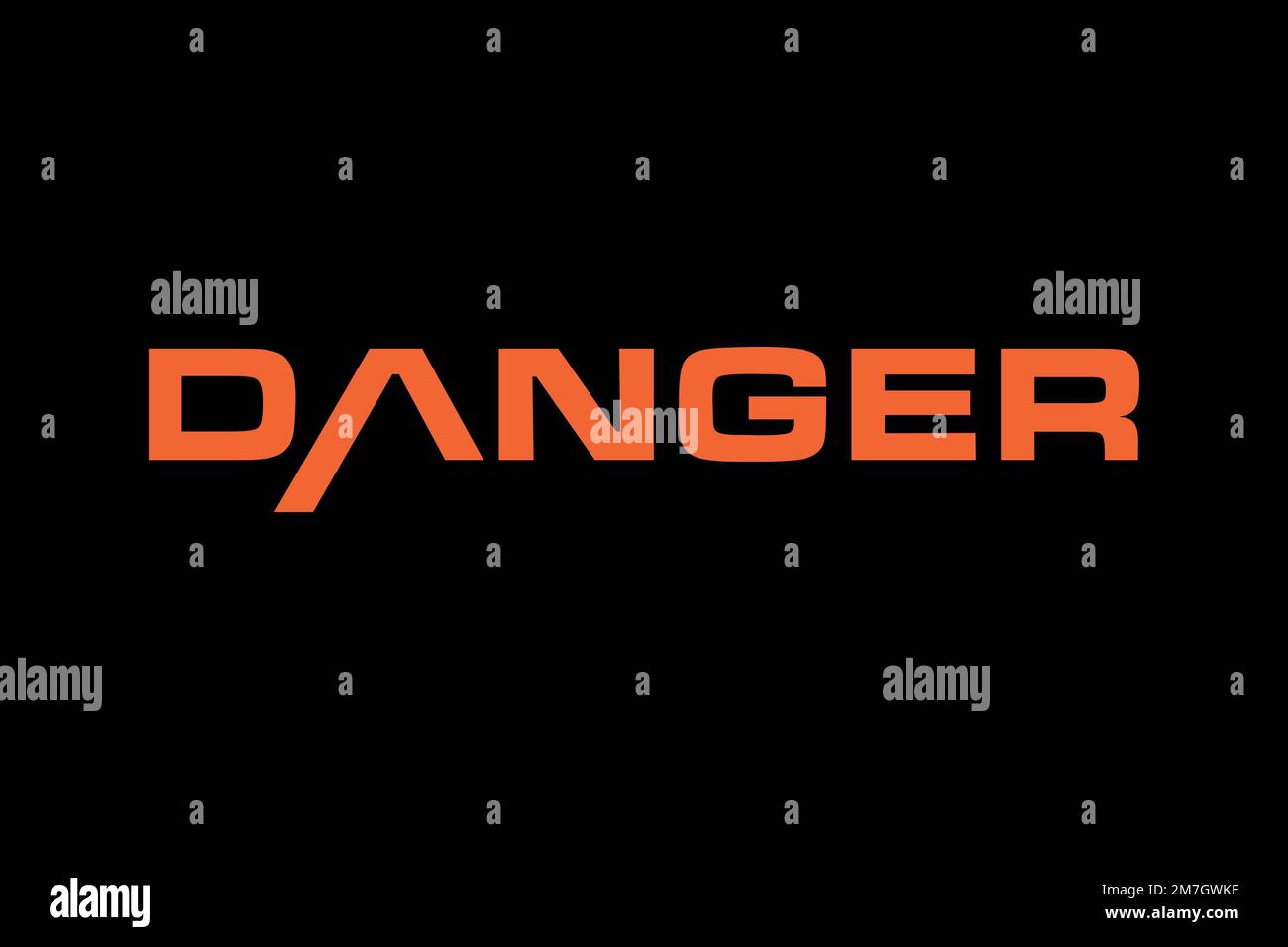 Danger Inc. logo, black background Stock Photo Alamy