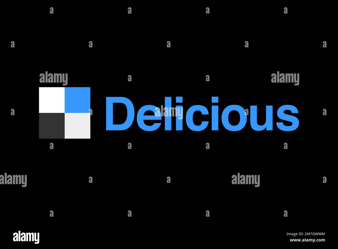 Delicious website, Logo, Black background Stock Photo Alamy