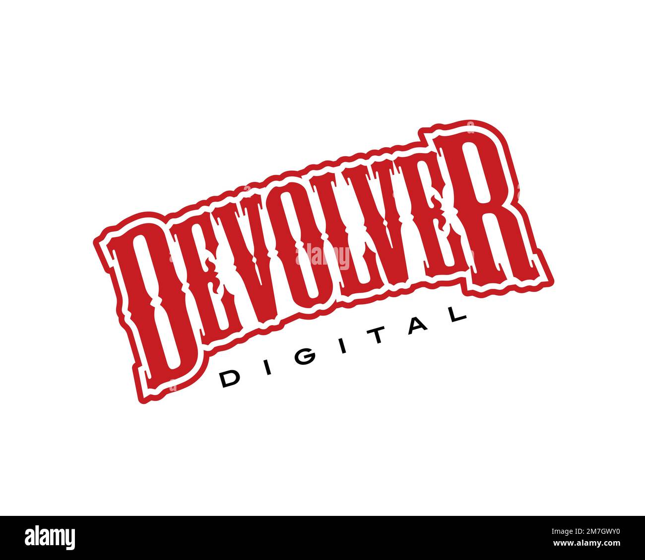 Devolver Digital, Rotated Logo, White Background Stock Photo - Alamy