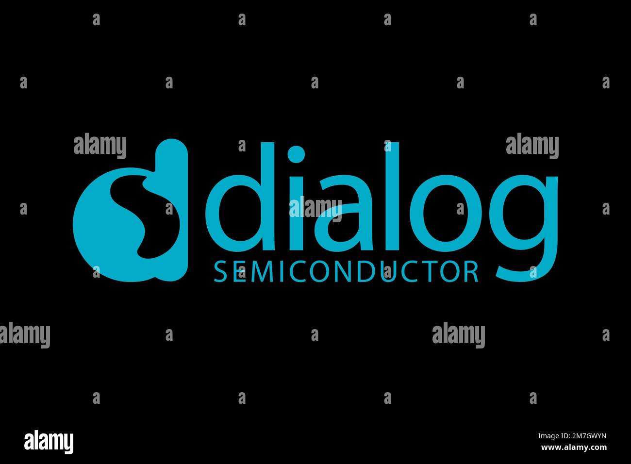 Dialog Semiconductor, Logo, Black background Stock Photo Alamy