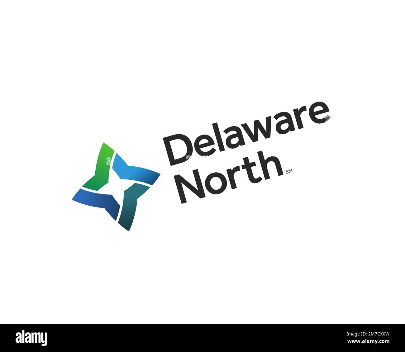 Delaware North, Rotated Logo, White Background Stock Photo Alamy