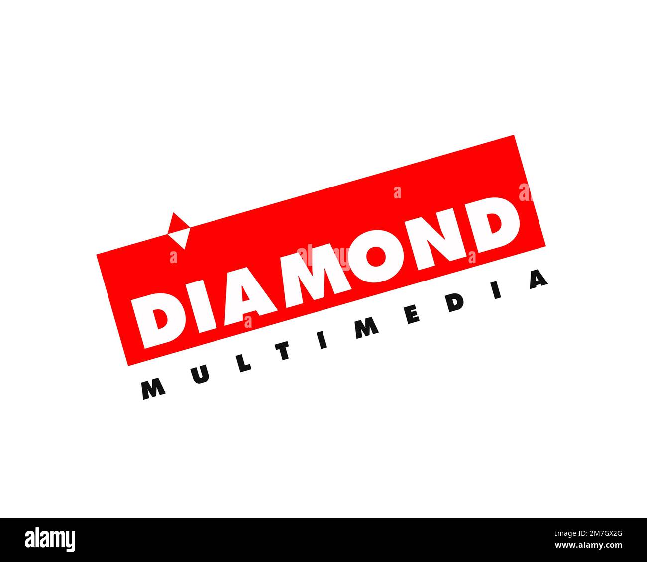 Diamond Multimedia, Rotated Logo, White Background Stock Photo Alamy
