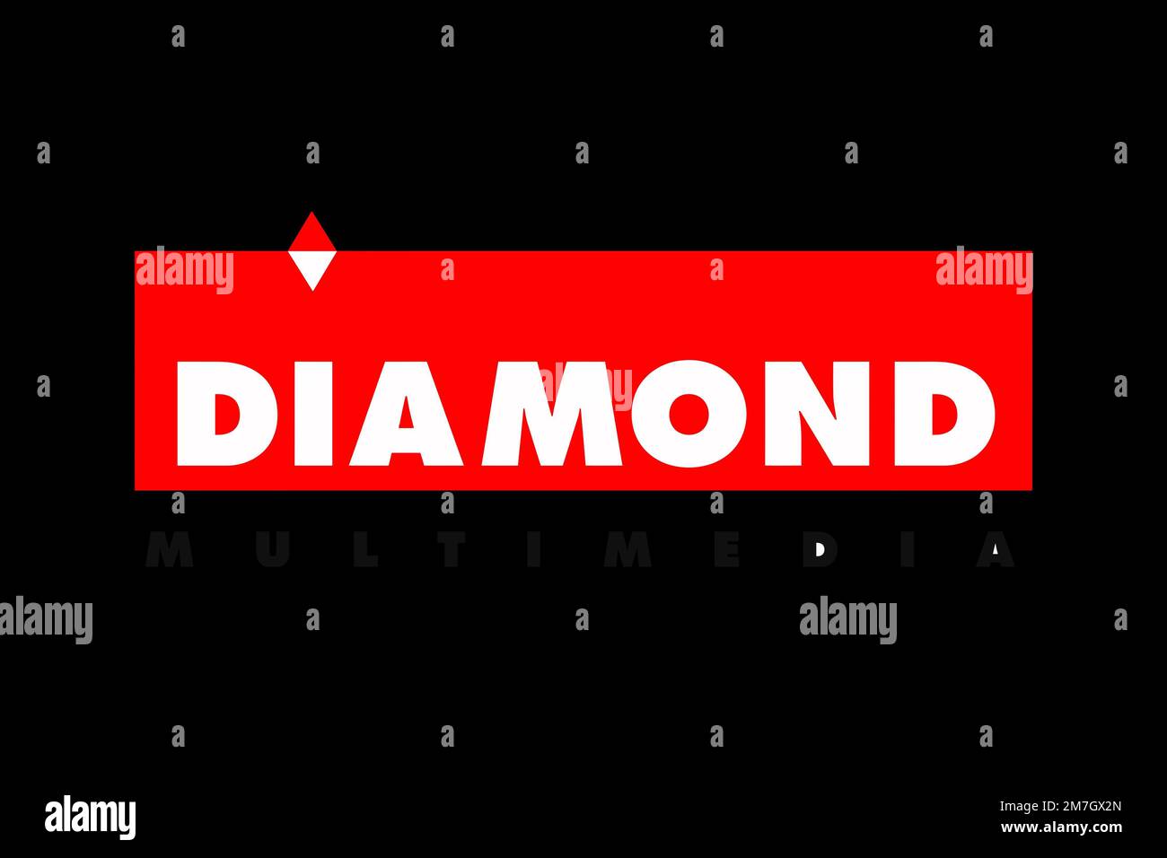 Diamond Multimedia, Logo, Black background Stock Photo Alamy