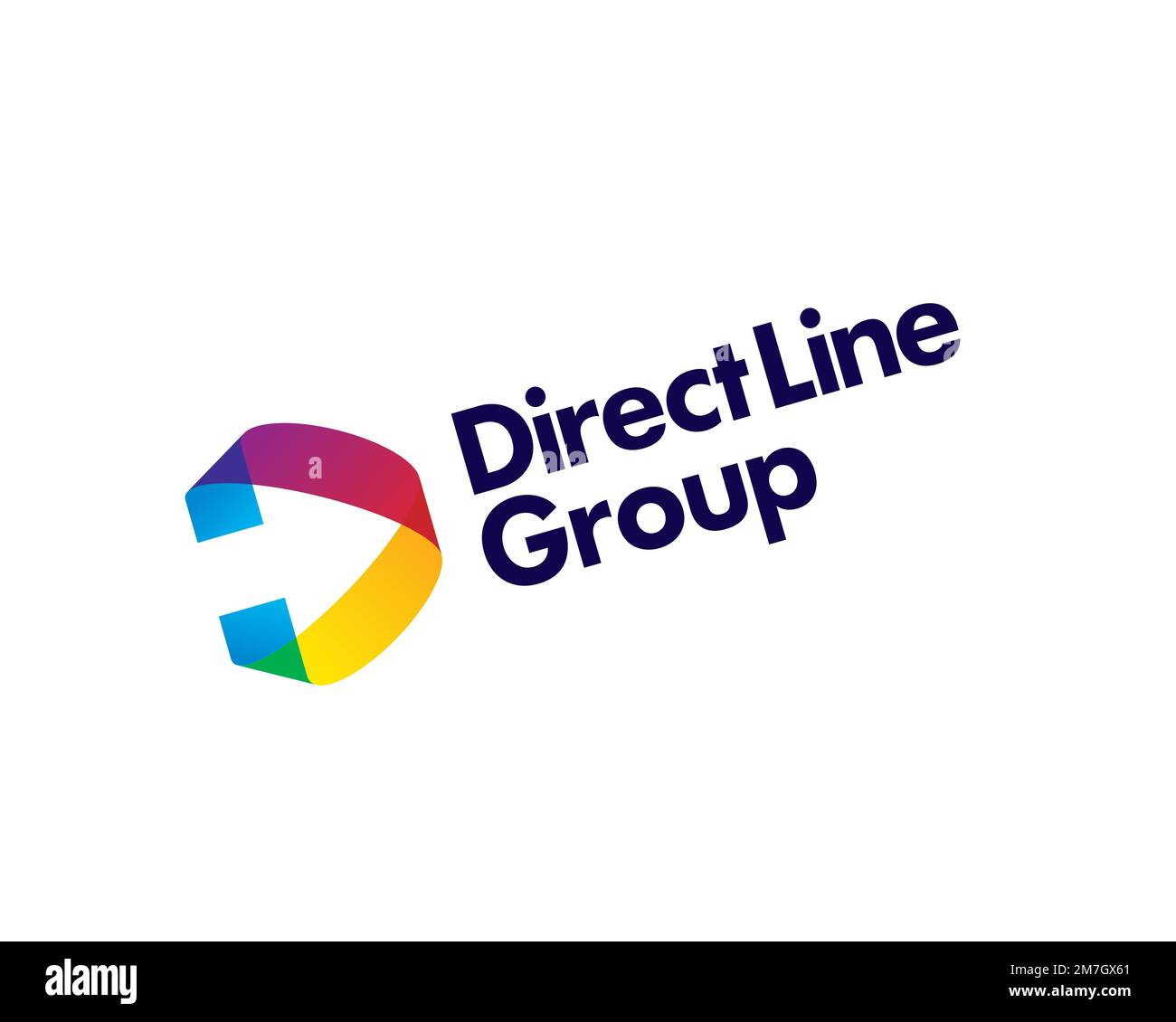 Direct Line Group, rotated logo, white background Stock Photo Alamy