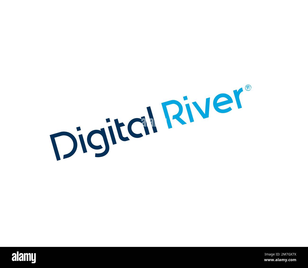 Digital River, Rotated Logo, White Background Stock Photo Alamy