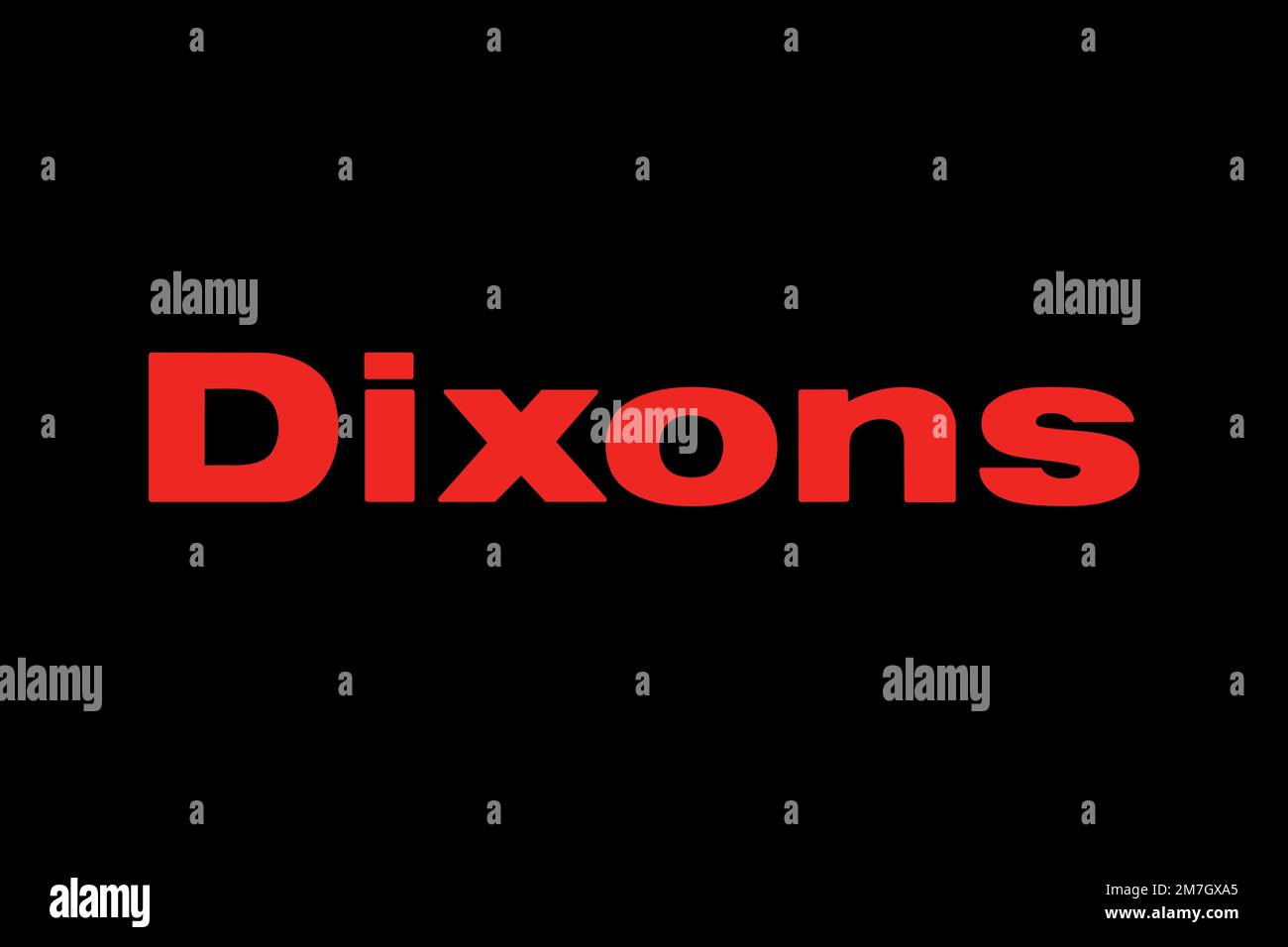 Dixons Retail, er Dixons Retail, er, Logo, Black Background Stock Photo