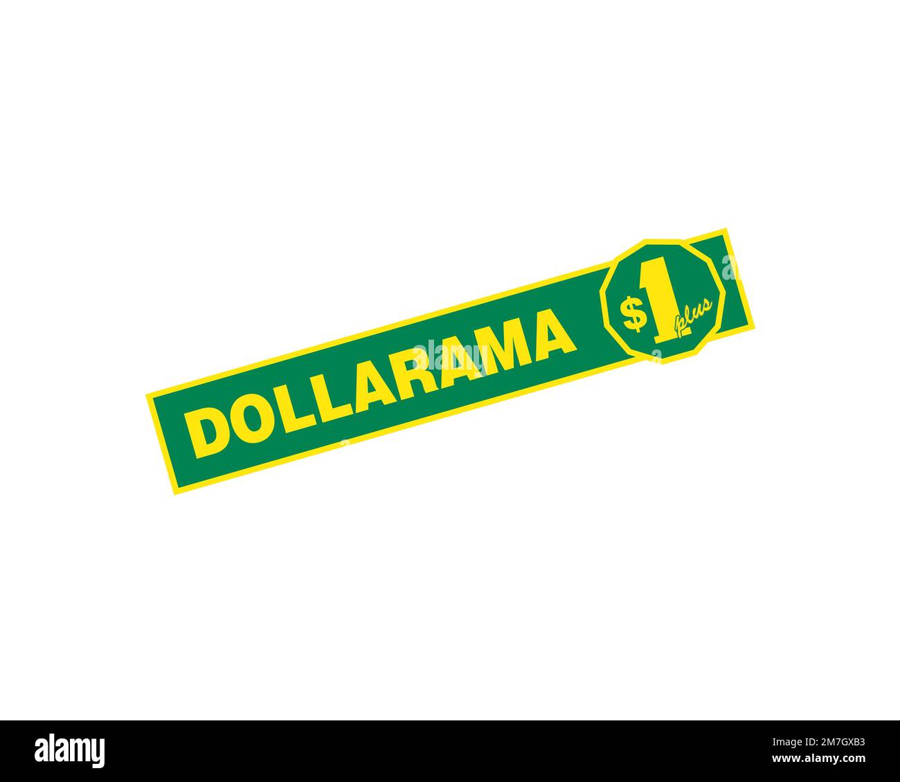 Dollarama, Rotated Logo, White Background Stock Photo Alamy