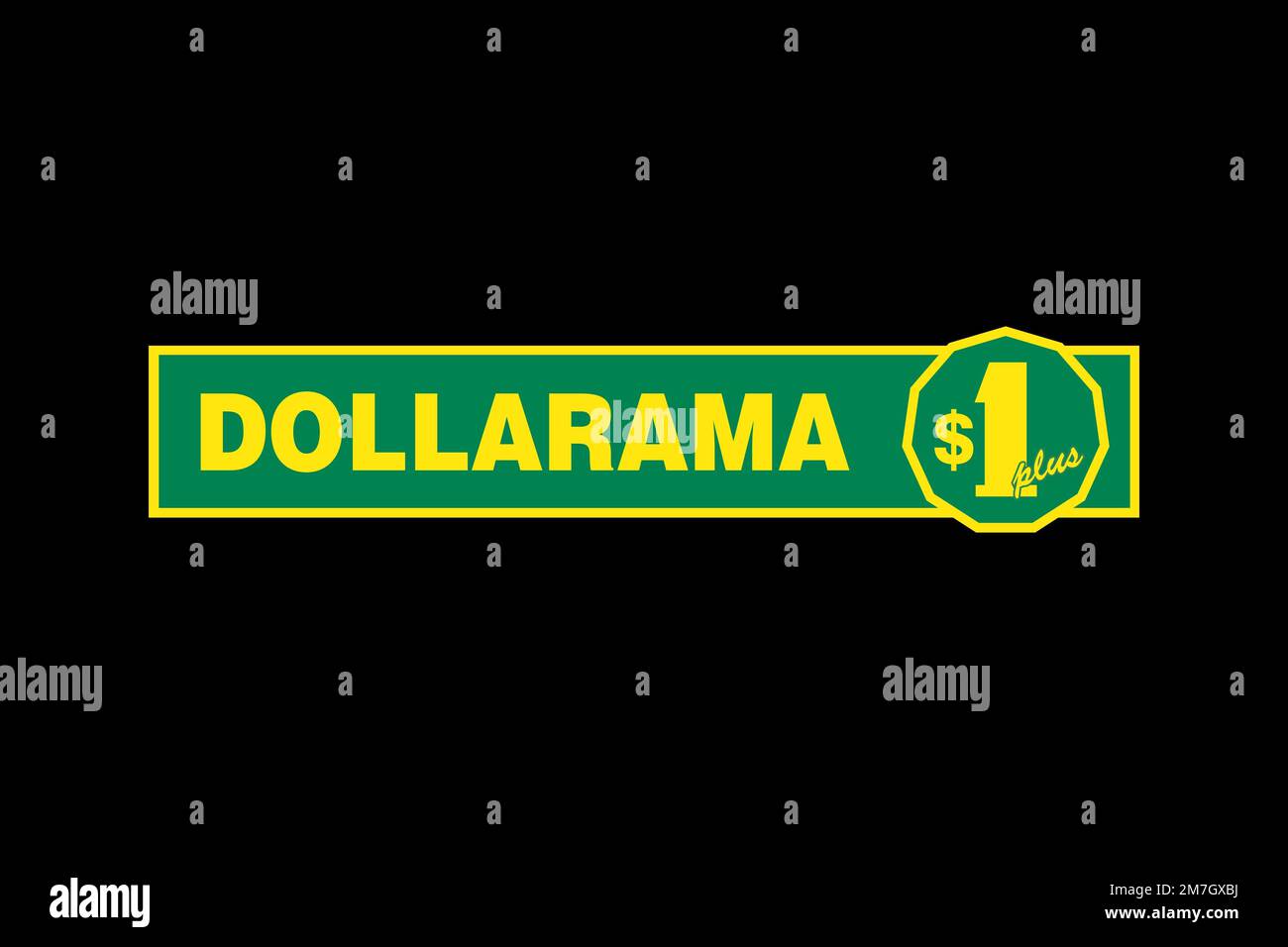 Dollarama, Logo, Black background Stock Photo Alamy