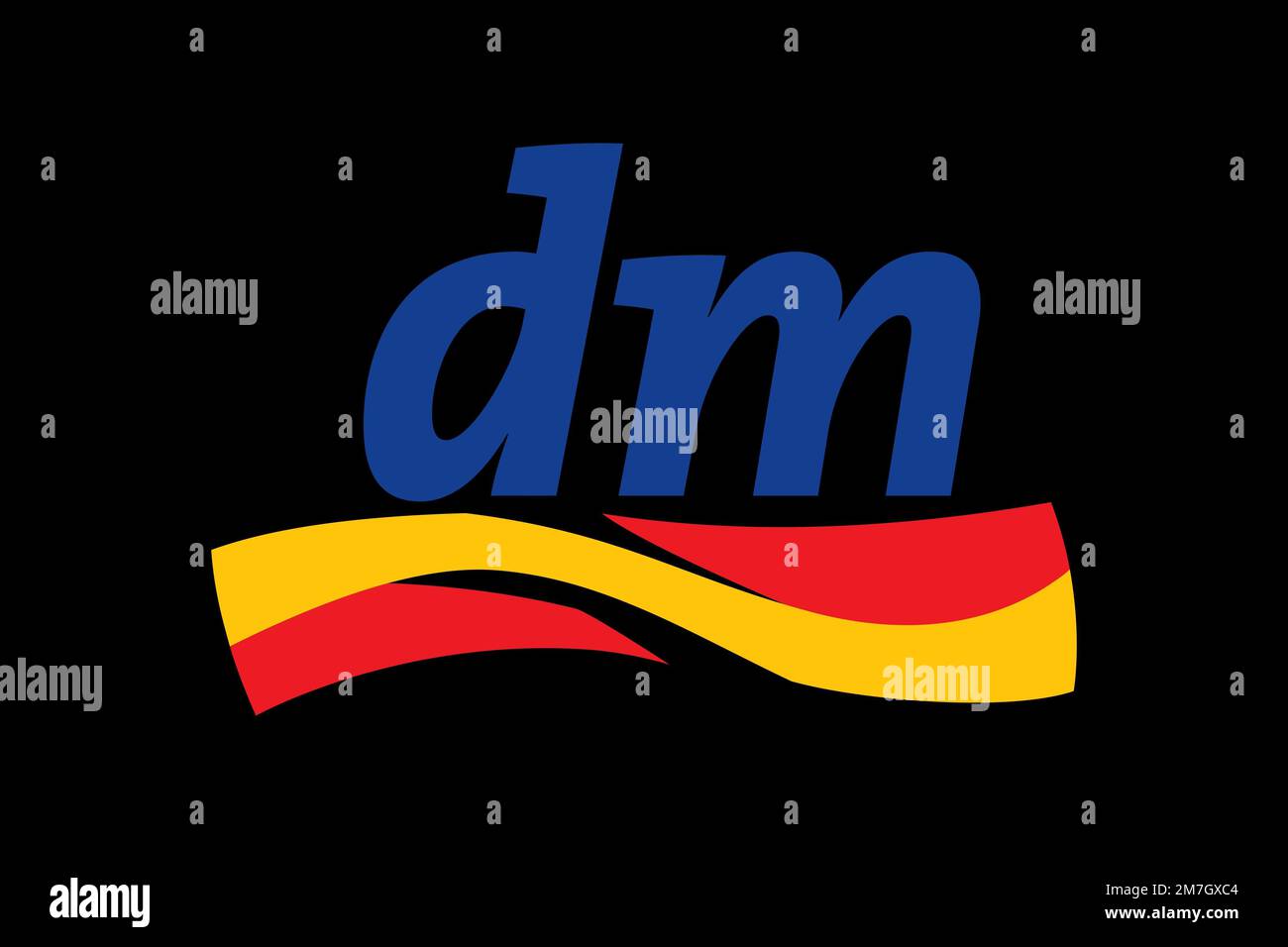 Dm drogerie markt, Logo, Black background Stock Photo Alamy