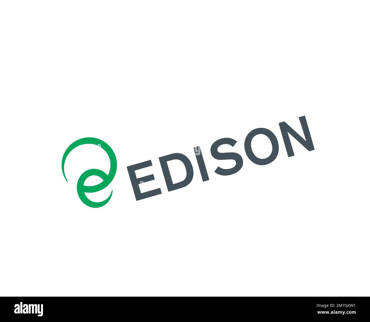 Edison company, rotated logo, white background Stock Photo Alamy