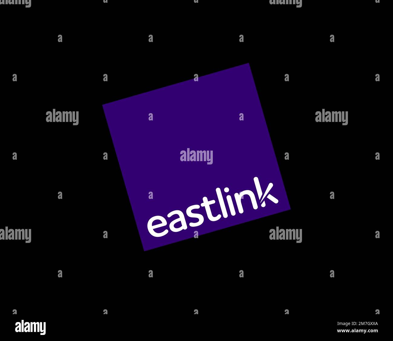 Eastlink company, rotated logo, black background Stock Photo Alamy