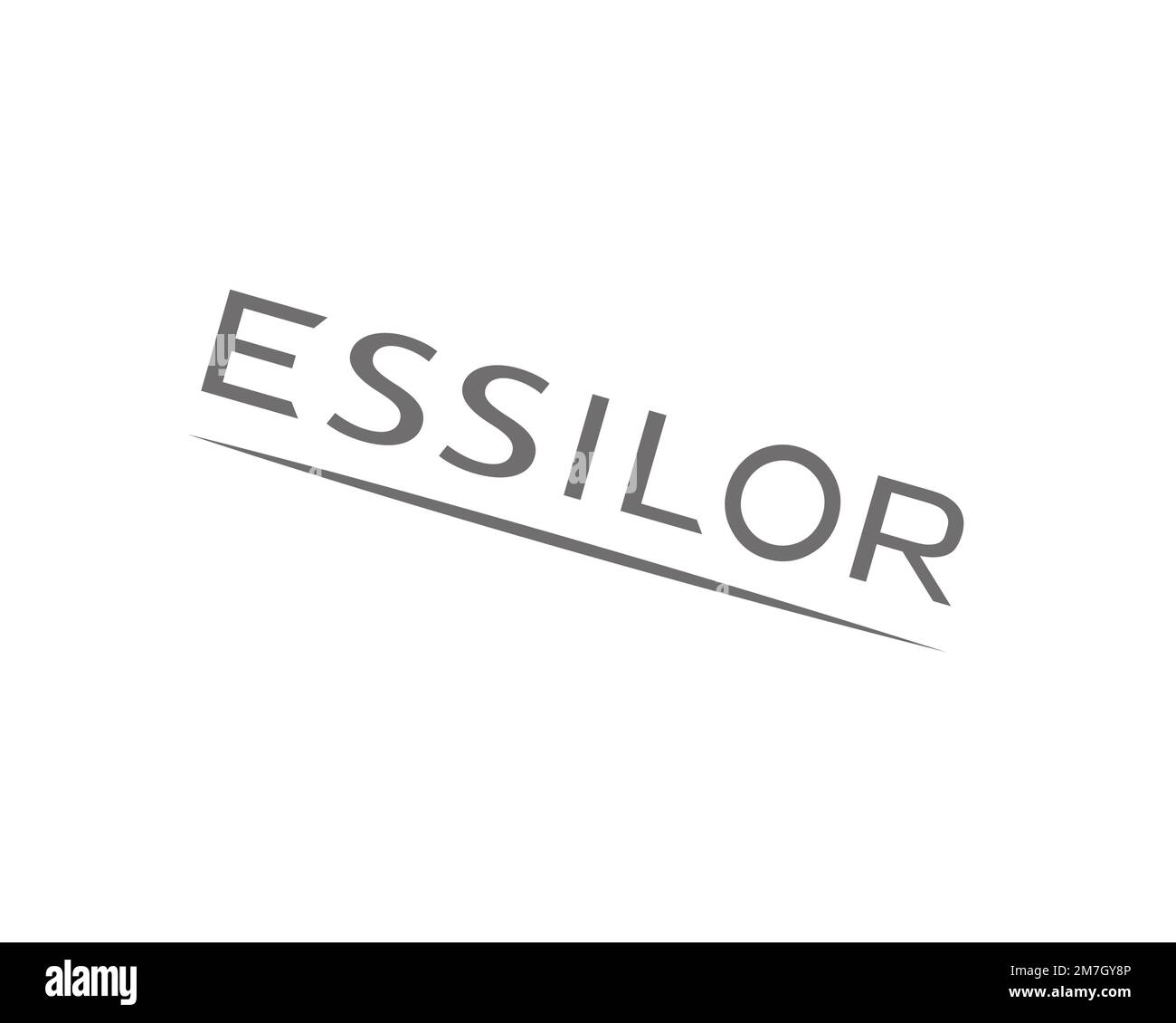 Essilor, rotated logo, white background B Stock Photo Alamy