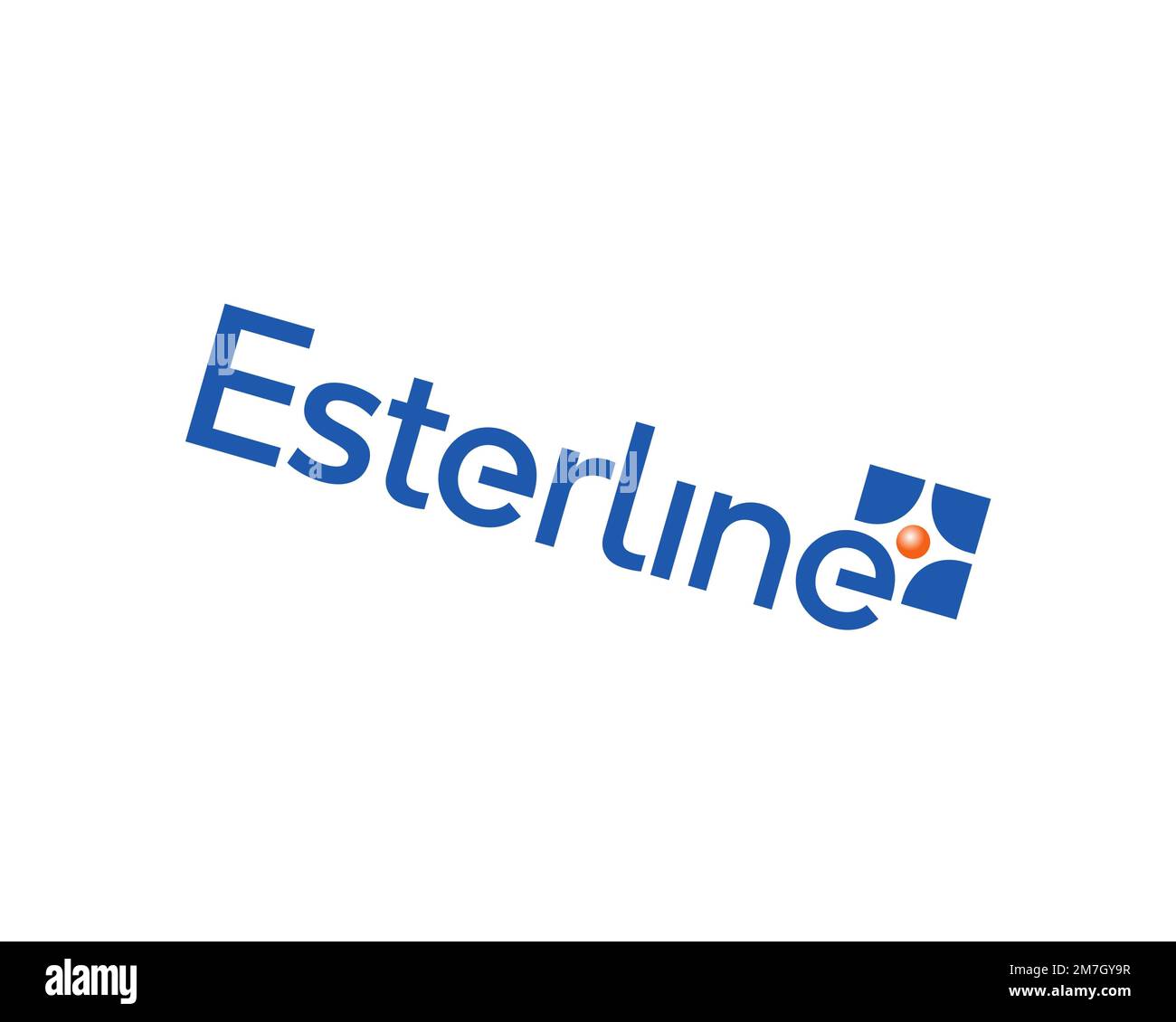 Esterline, rotated logo, white background B Stock Photo Alamy