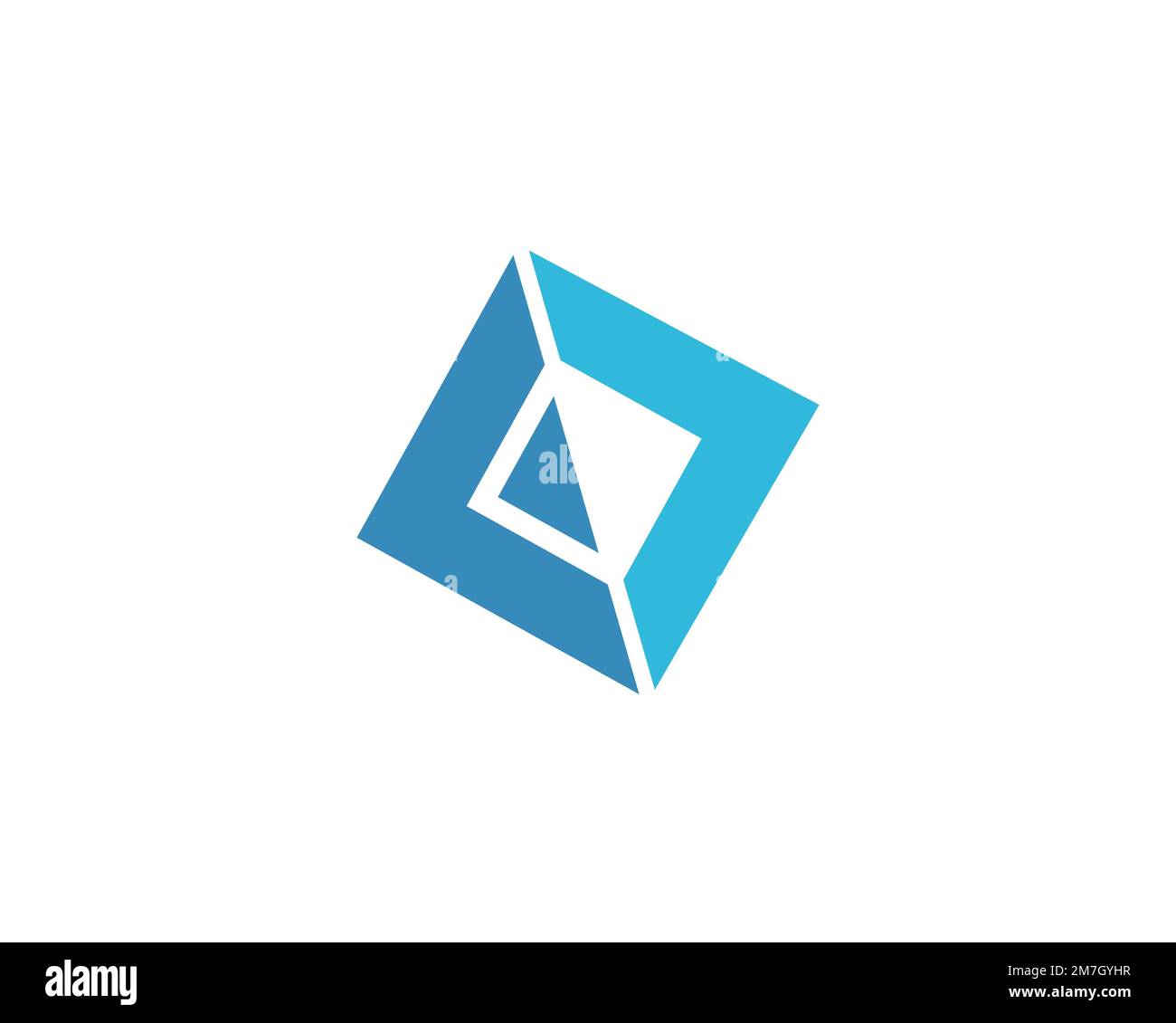 F sharp programming language rotated logo white background stock
