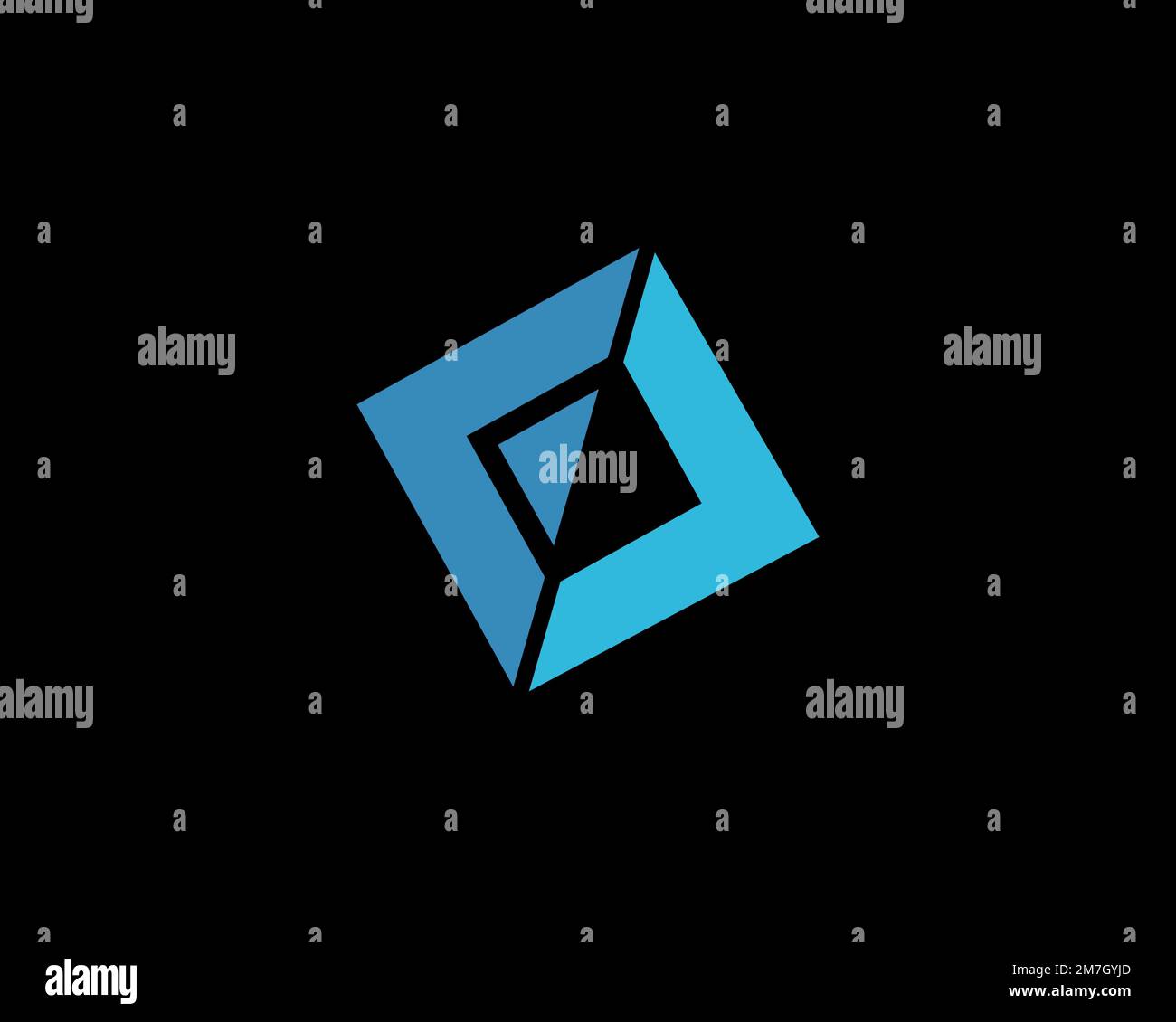 F Sharp programming language, rotated logo, black background B Stock ...