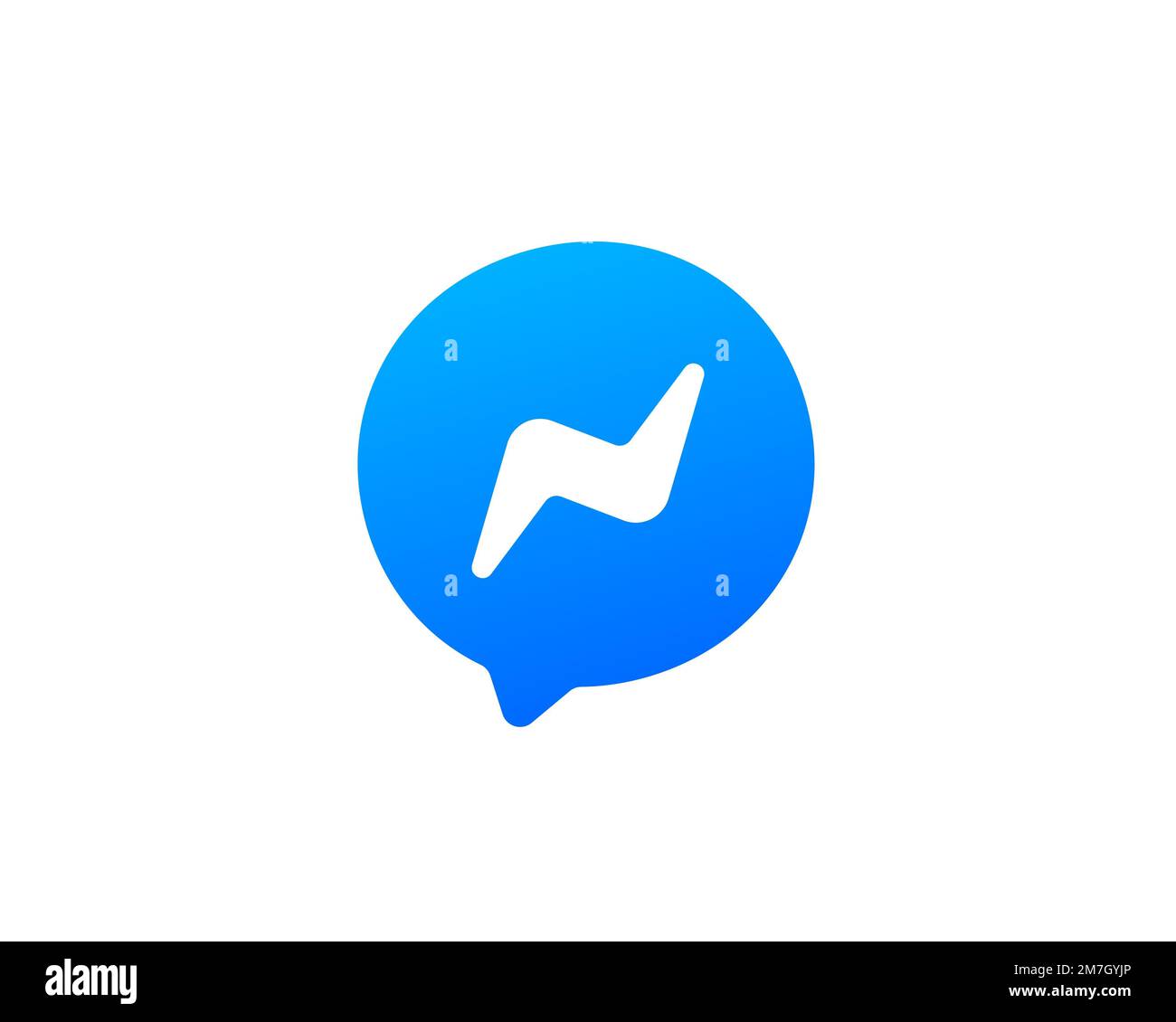 Facebook Messenger, rotated logo, white background Stock Photo Alamy