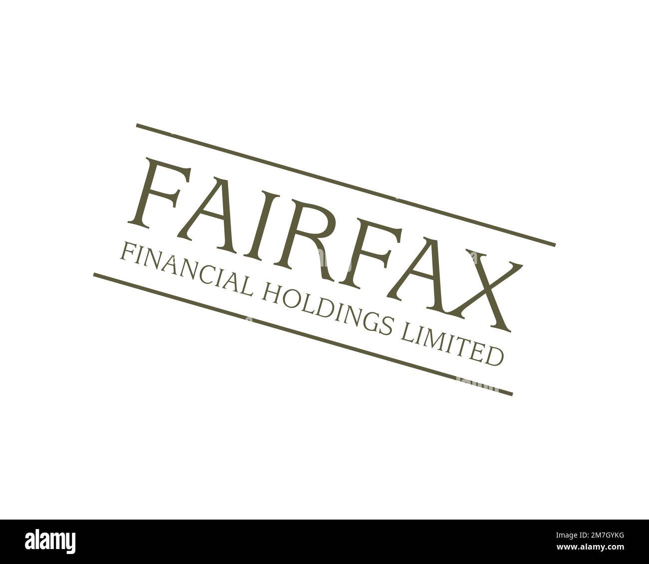 Fairfax Financial, Rotated Logo, White Background B Stock Photo Alamy