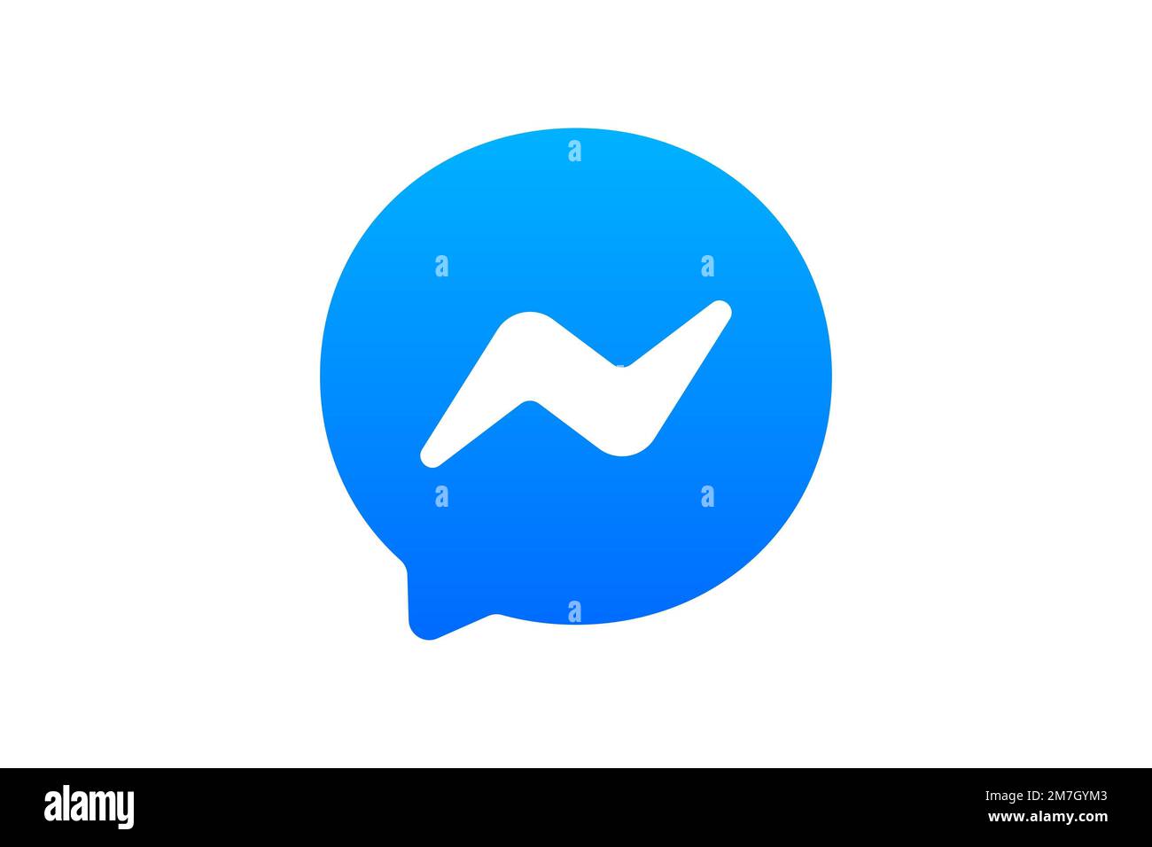Facebook Messenger, Logo, White background Stock Photo Alamy