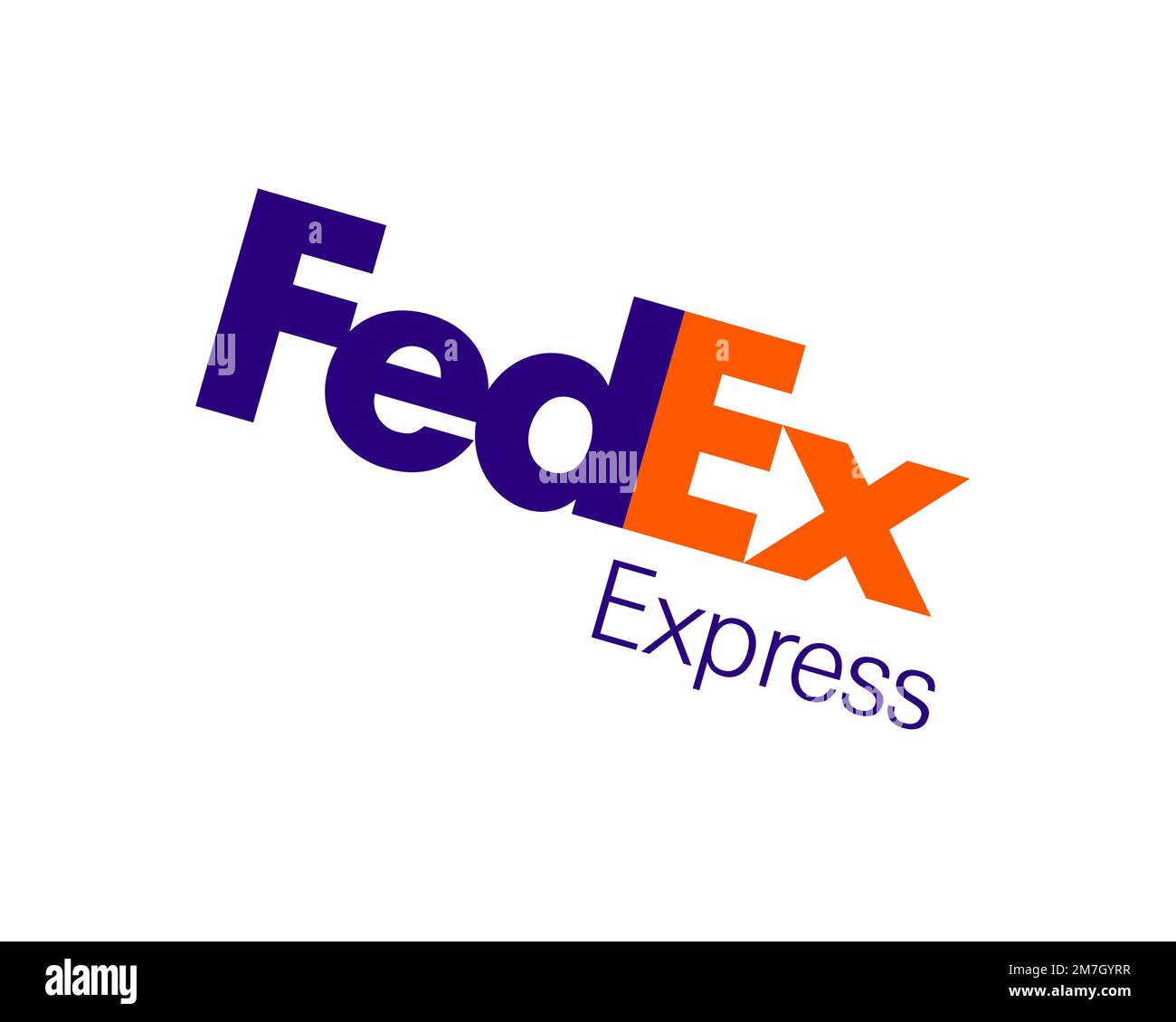 FedEx Express, rotated logo, white background B Stock Photo Alamy