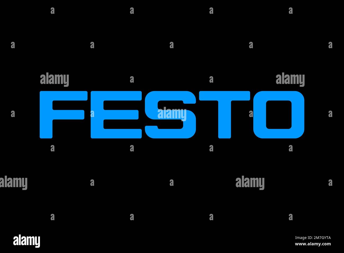 Festo, Logo, Black background Stock Photo Alamy