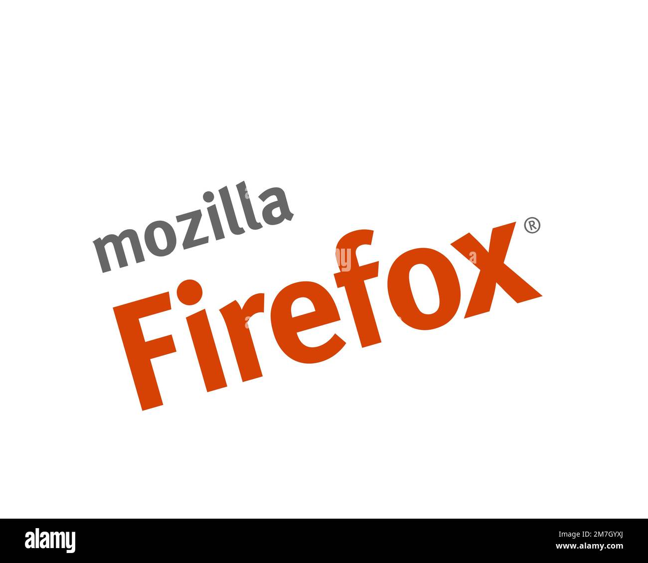 Firefox 2, rotated logo, white background Stock Photo Alamy