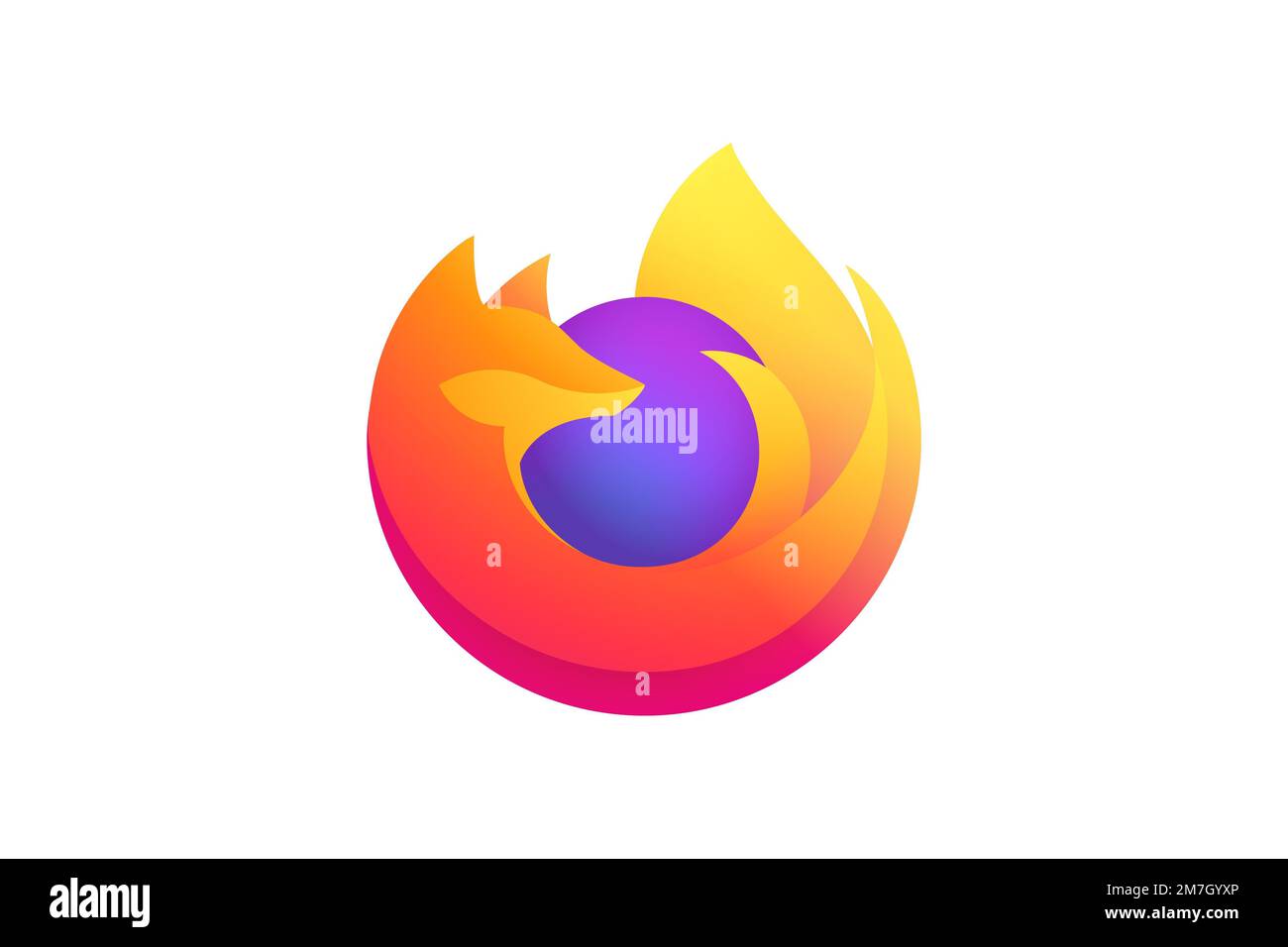 Firefox, Logo, White background Stock Photo