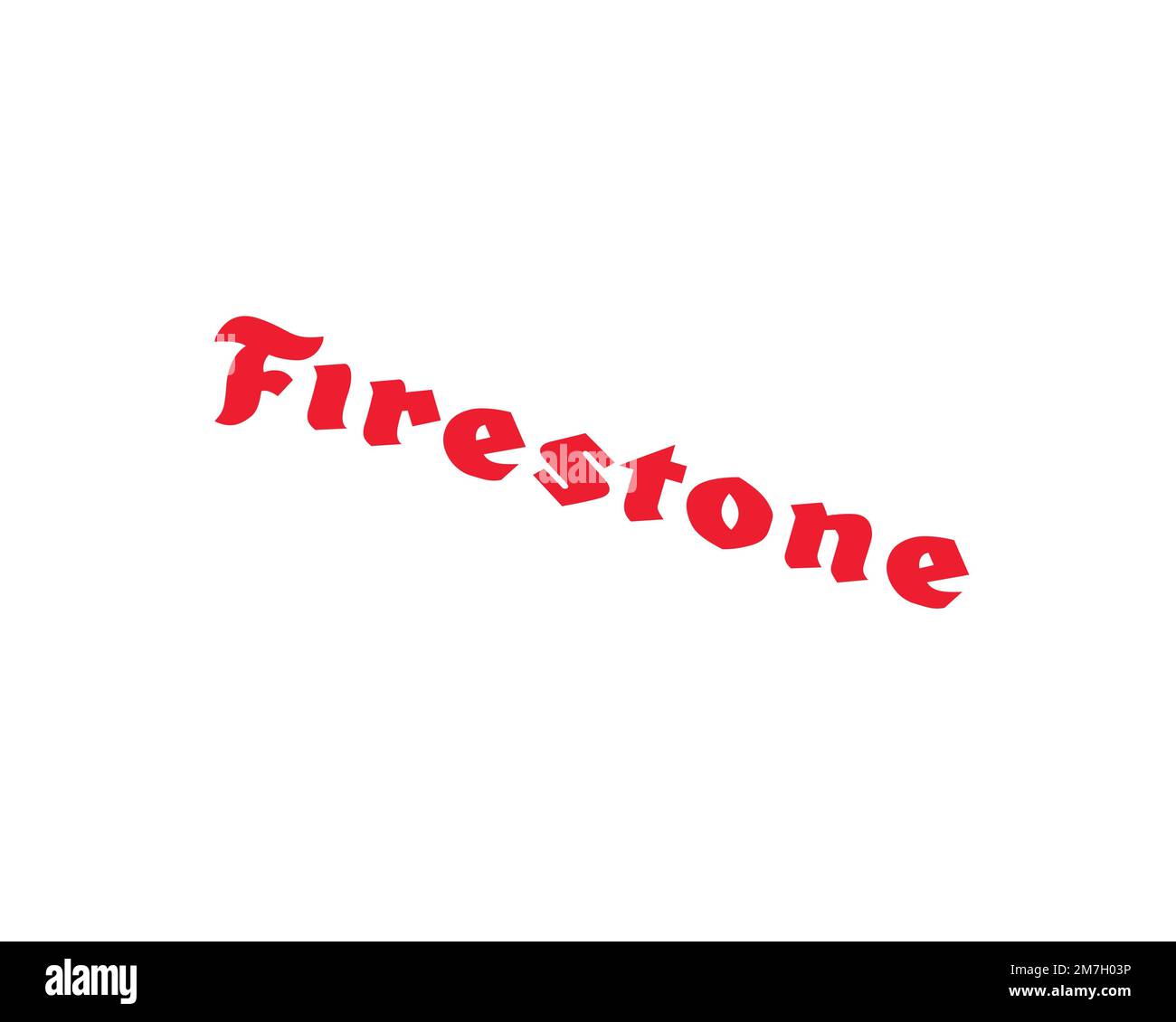 Firestone Tire and Rubber Company, Rotated Logo, White Background B