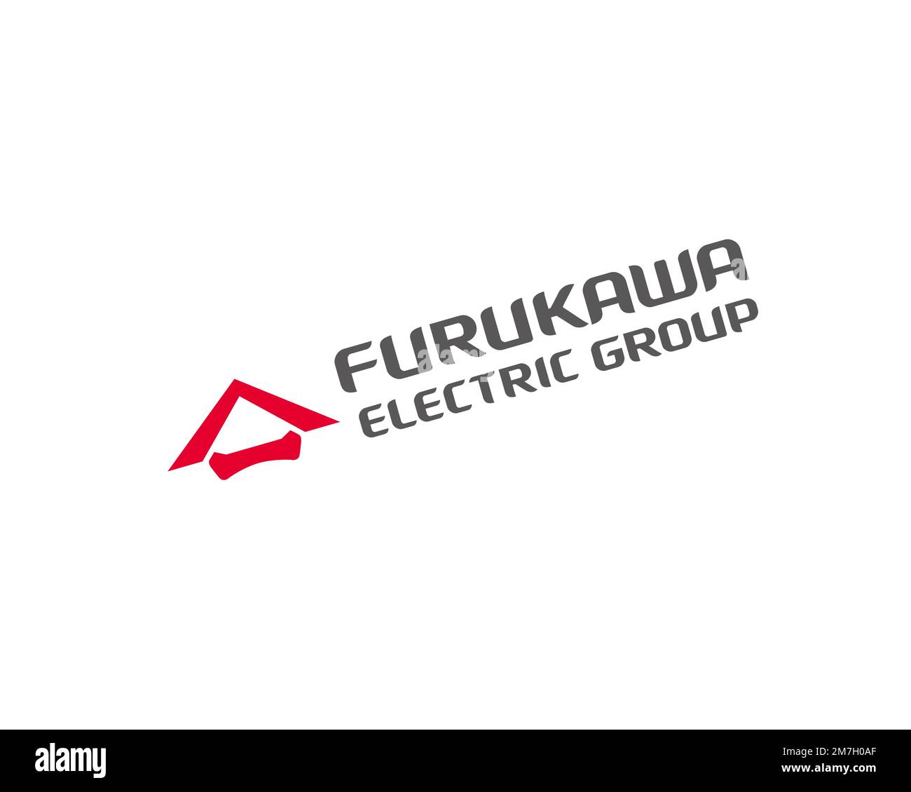 Furukawa Electric, Rotated Logo, White Background Stock Photo Alamy