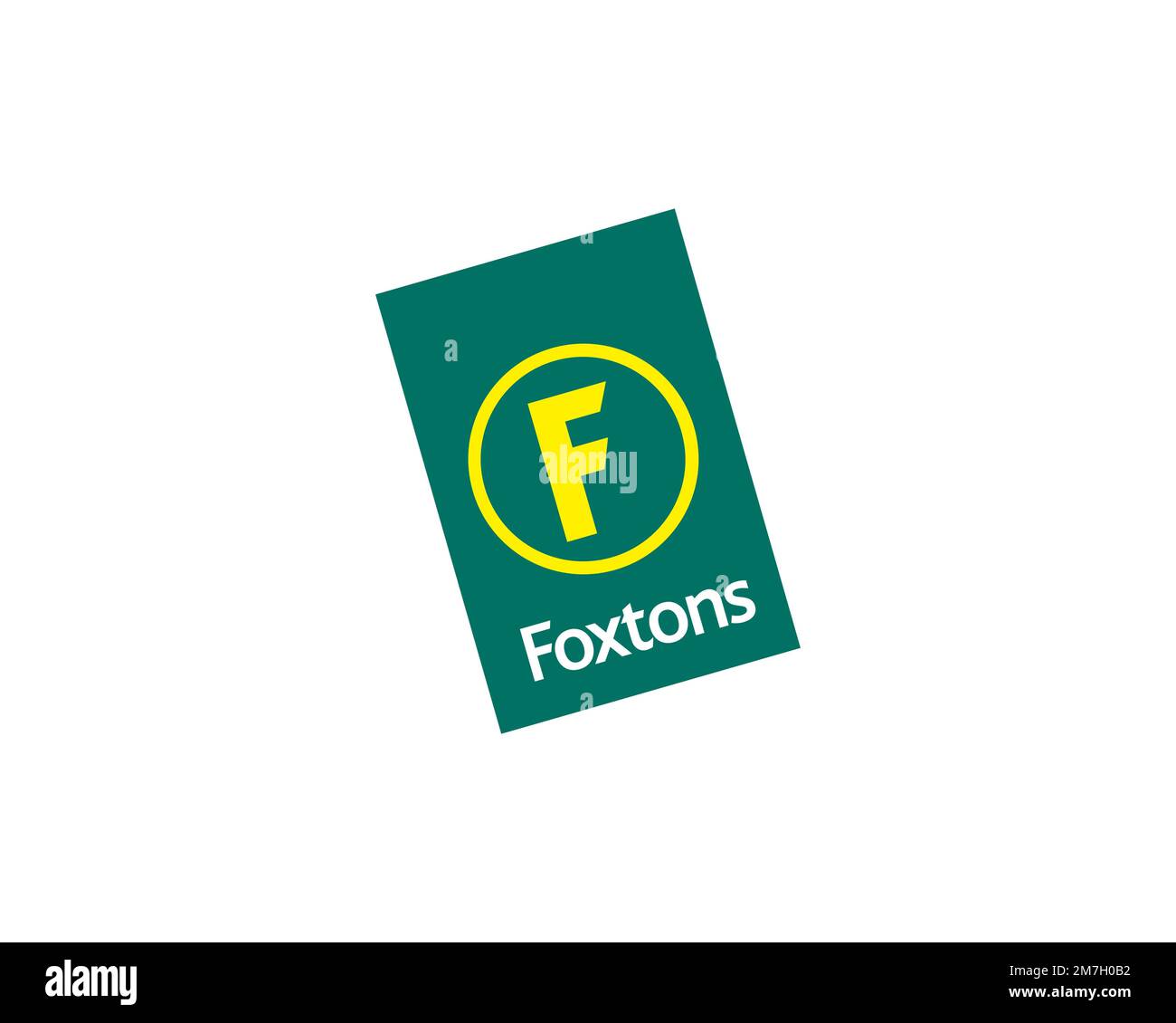 Foxtons, rotated logo, white background Stock Photo Alamy