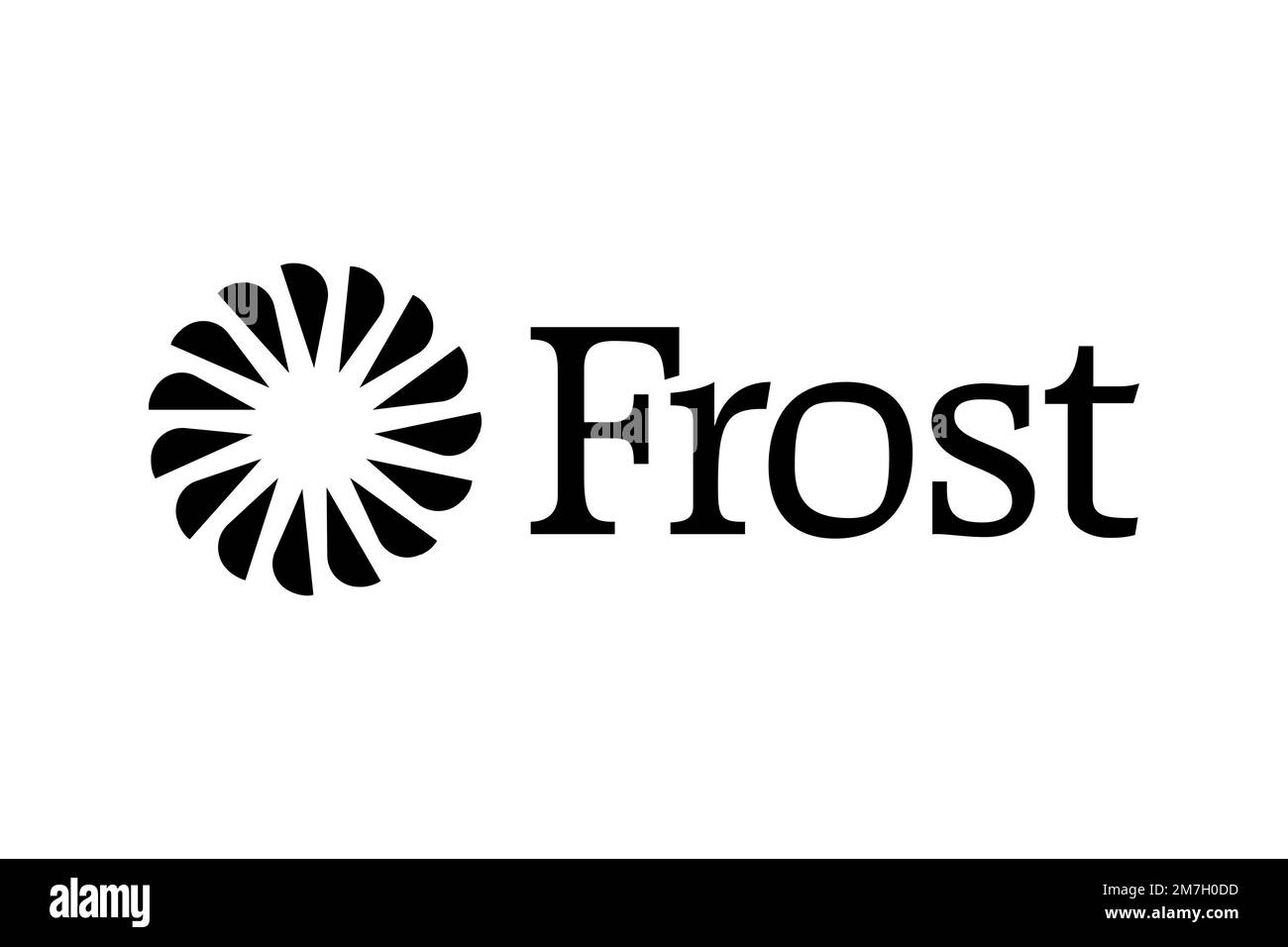 Frost bank logo white background stock photo alamy