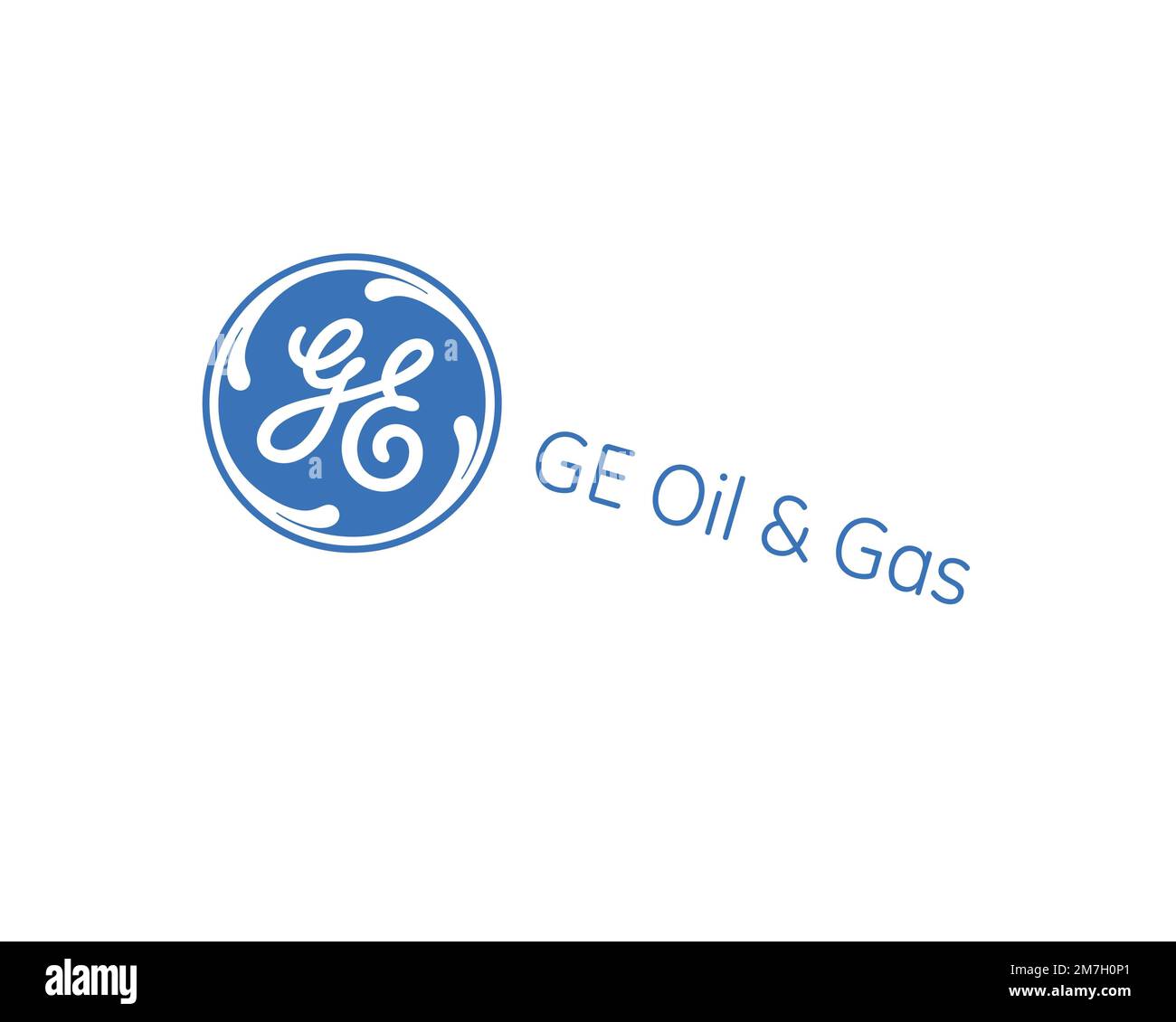 GE Oil and Gas, rotated logo, white background B Stock Photo Alamy