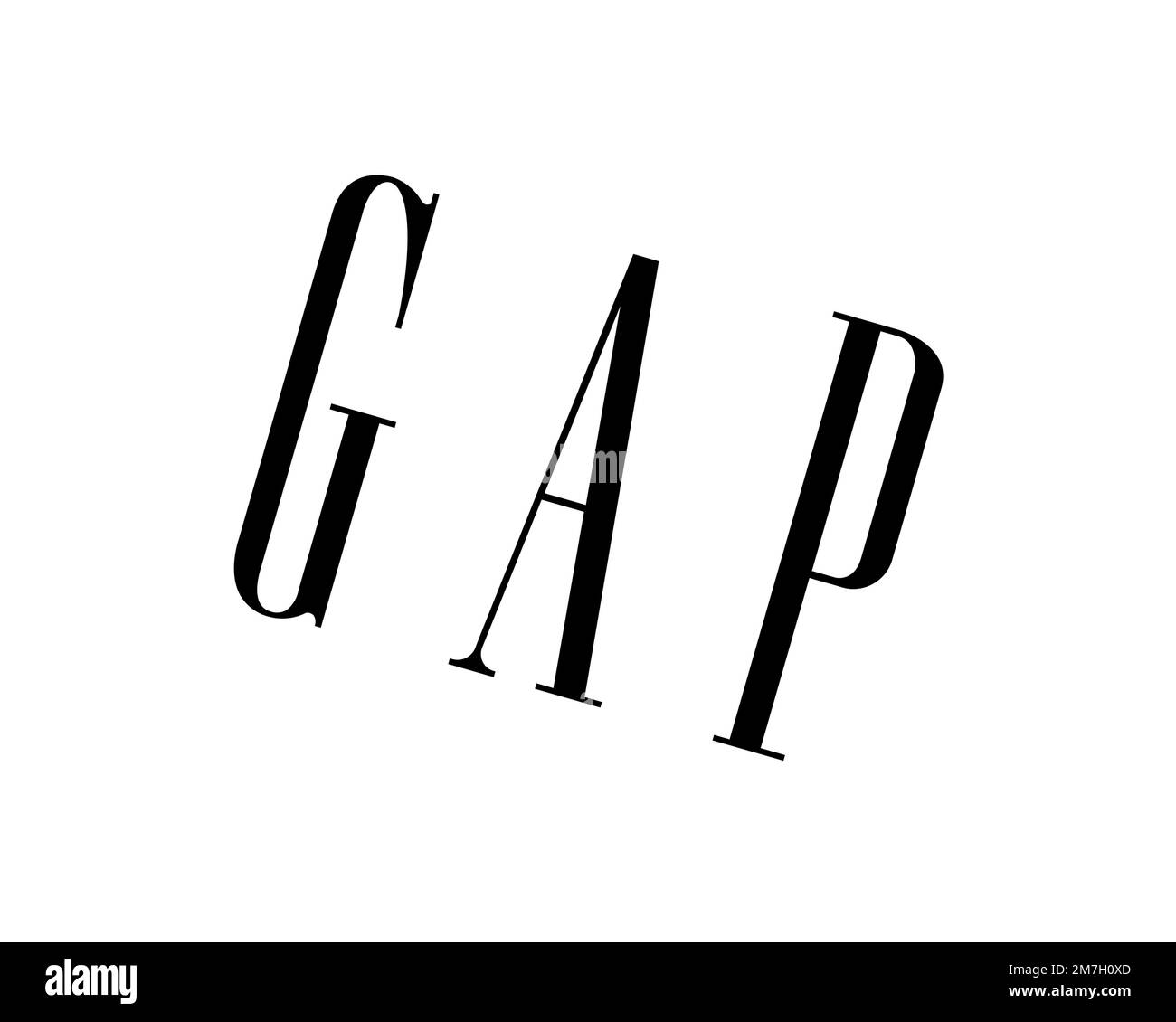 Gap Inc Rotated Logo White Background B Stock Photo Alamy