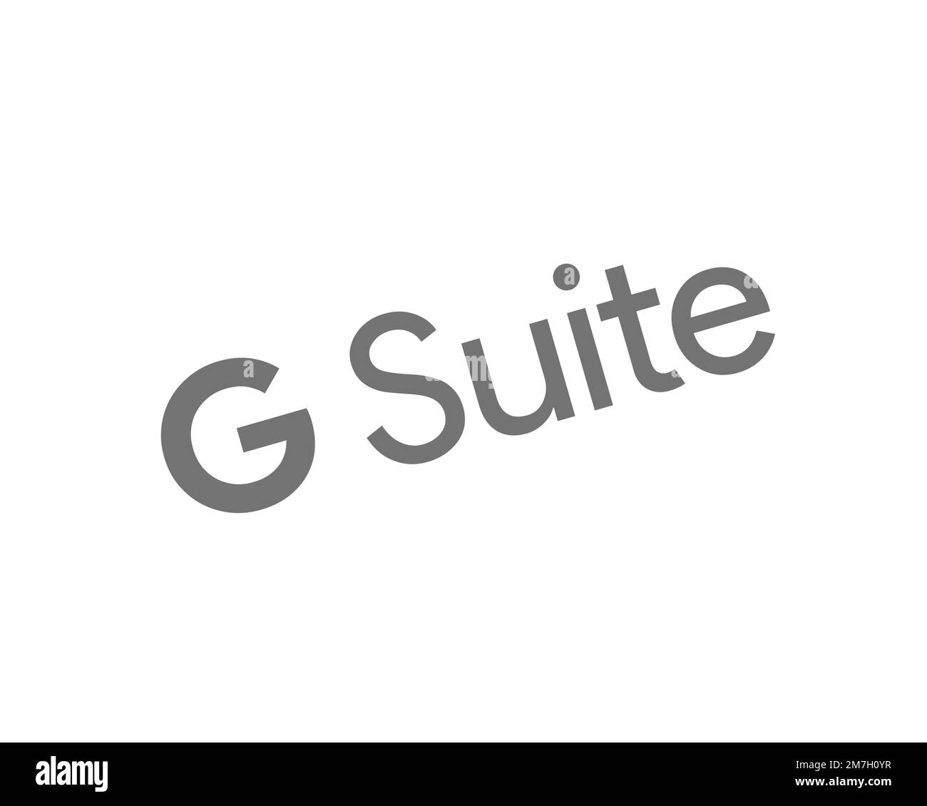 G Suite, rotated logo, white background Stock Photo