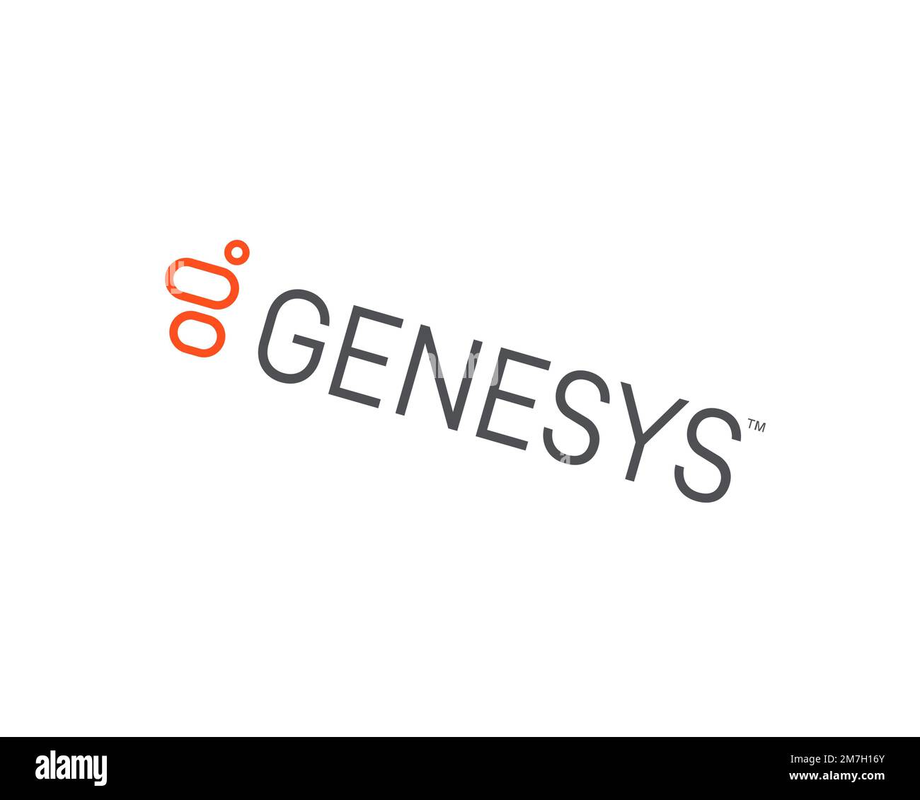 Genesys company, rotated logo, white background B Stock Photo - Alamy
